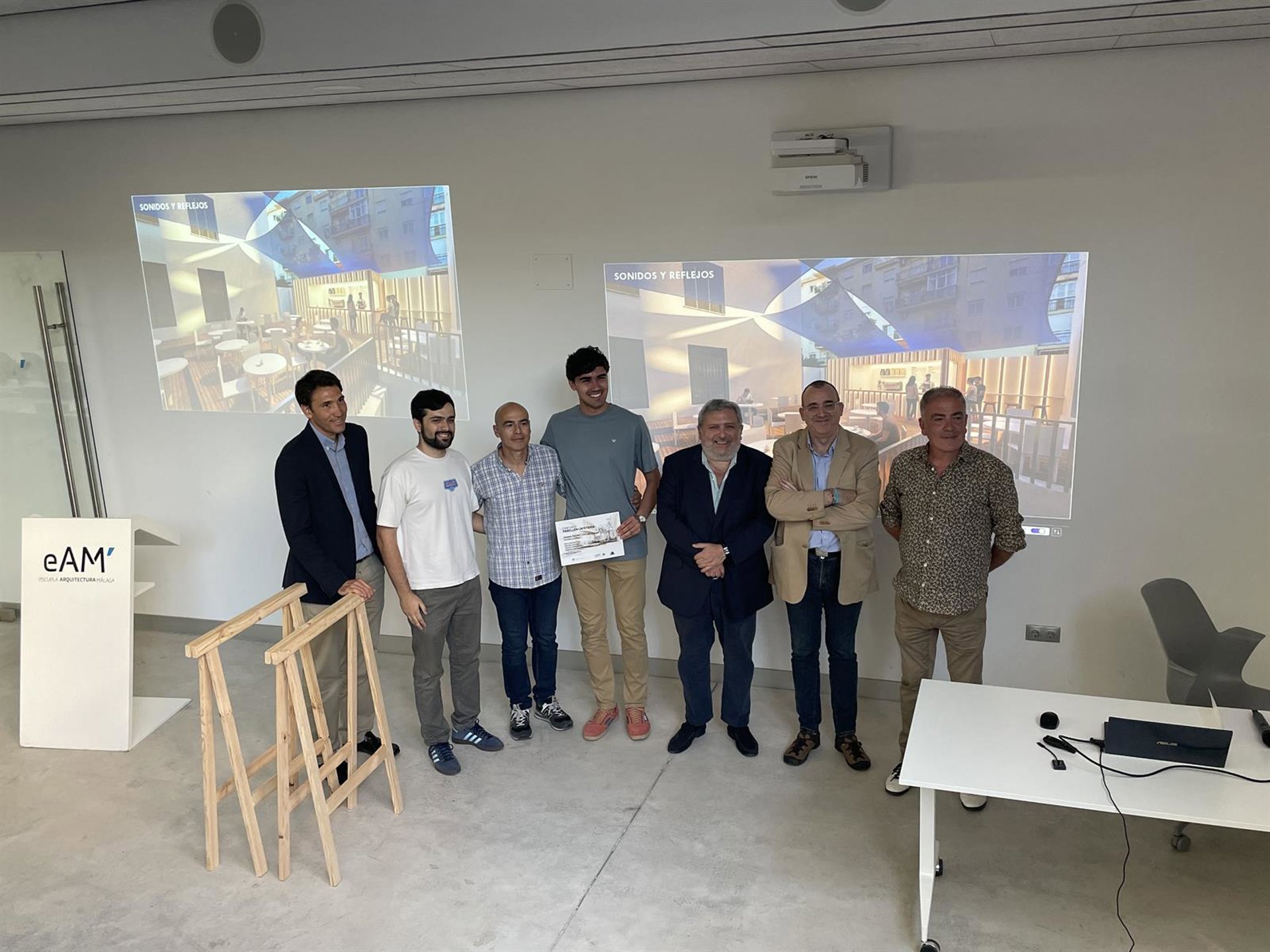 'Sonidos y Reflejos', la propuesta ganadora de la UMA para la cafetería del patio de Arquitectura y Bellas Artes