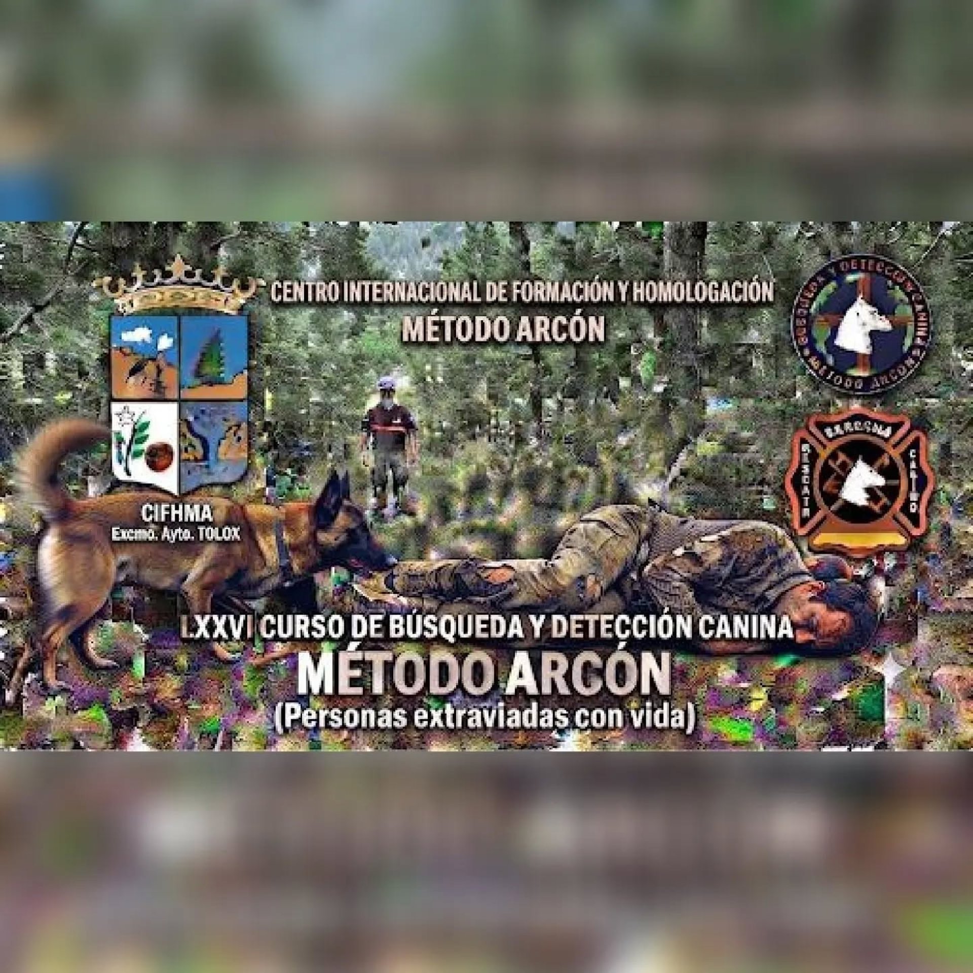Tolox acoge un curso internacional de detección canina de personas extraviadas con vida para profesionales