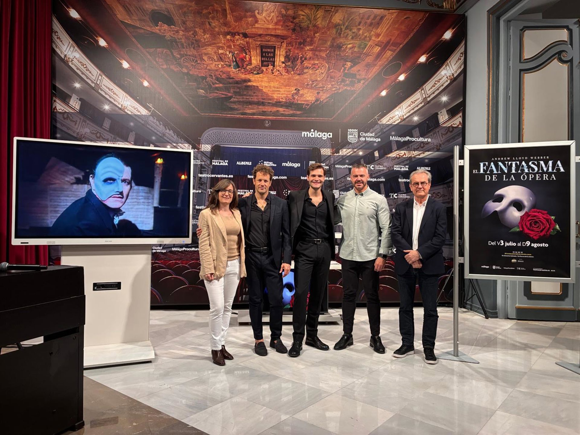 Daniel Diges y Rubén López presentan el desembarco del musical 'El fantasma de la ópera' en julio