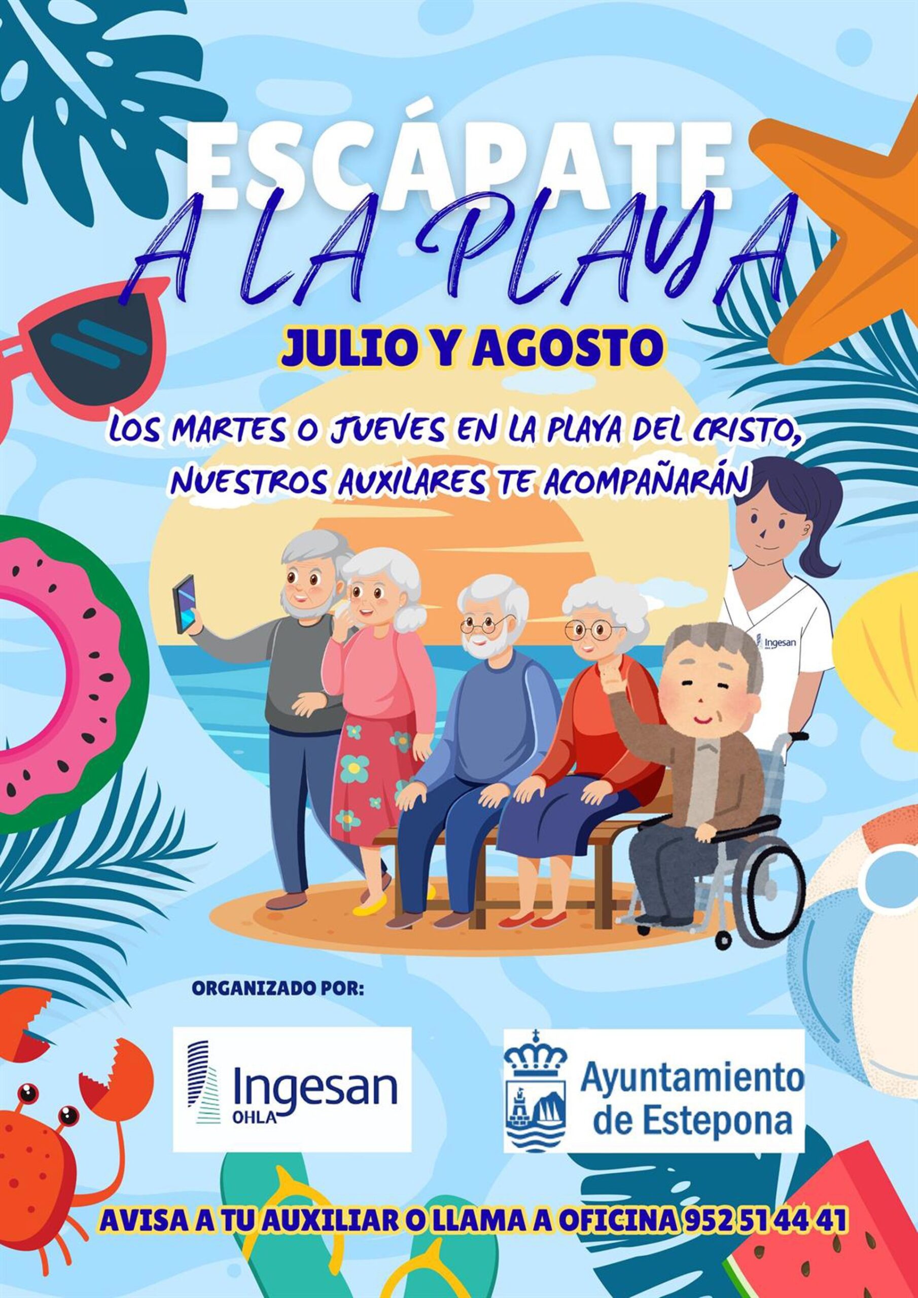 Estepona presenta una nueva edición del programa de baños asistidos para personas con movilidad reducida