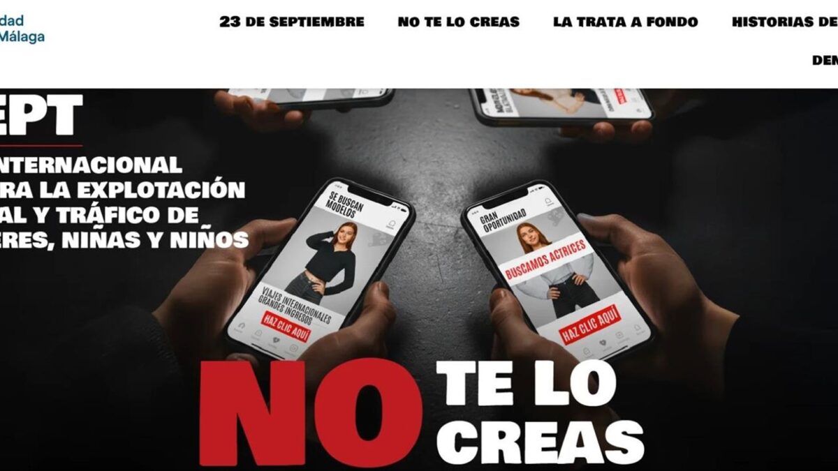 Málaga advierte con una campaña de los riesgos de las redes sociales para captar víctimas de explotación sexual