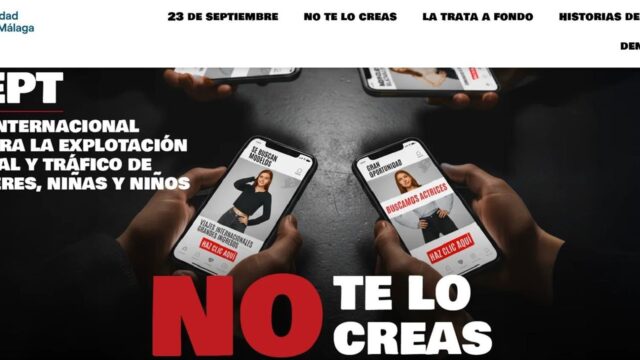 Málaga advierte con una campaña de los riesgos de las redes sociales para captar víctimas de explotación sexual