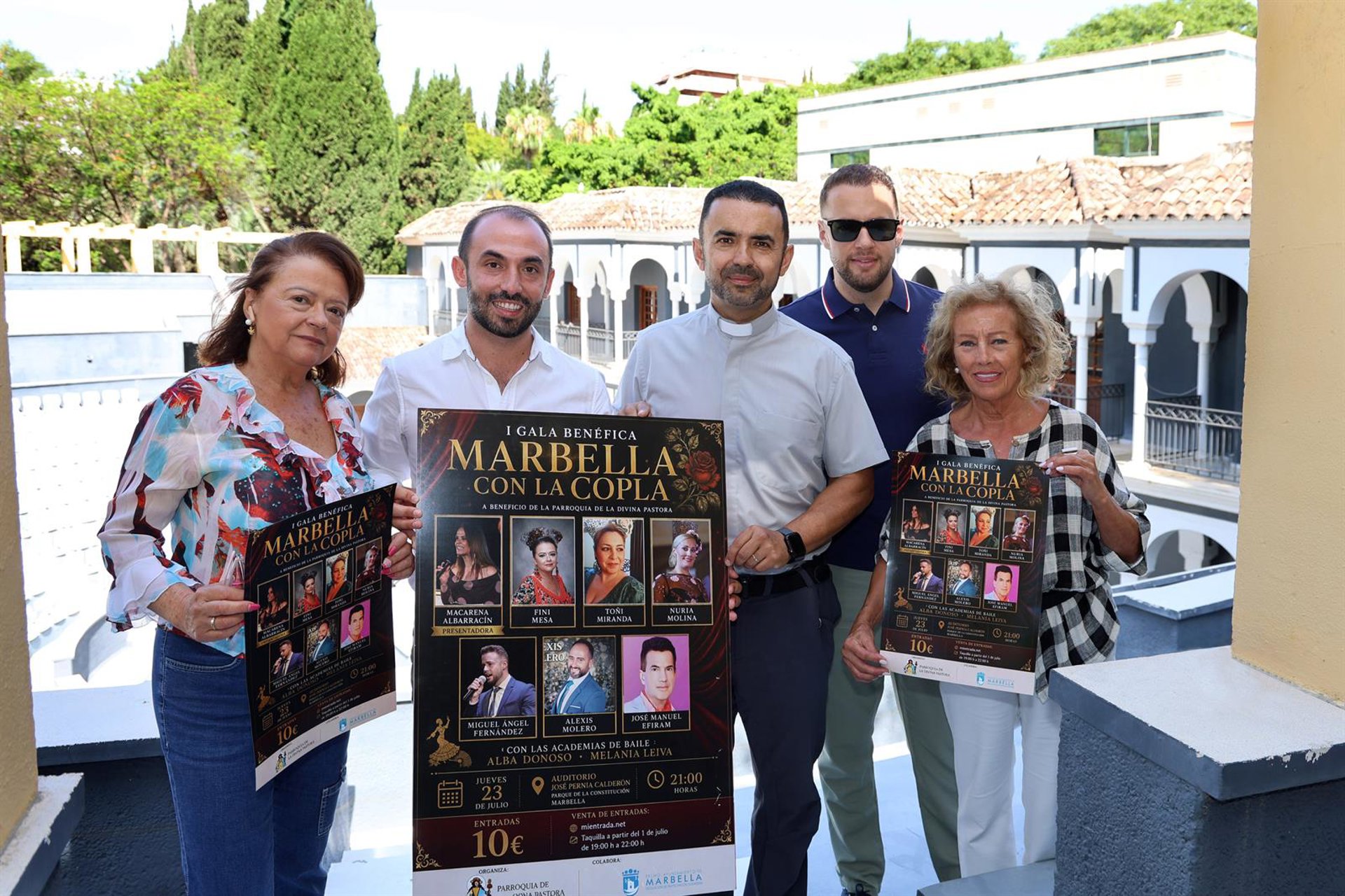 Marbella celebra el 23 de julio la Gala Benéfica 'Marbella con la Copla' a favor de la Parroquia Divina Pastora