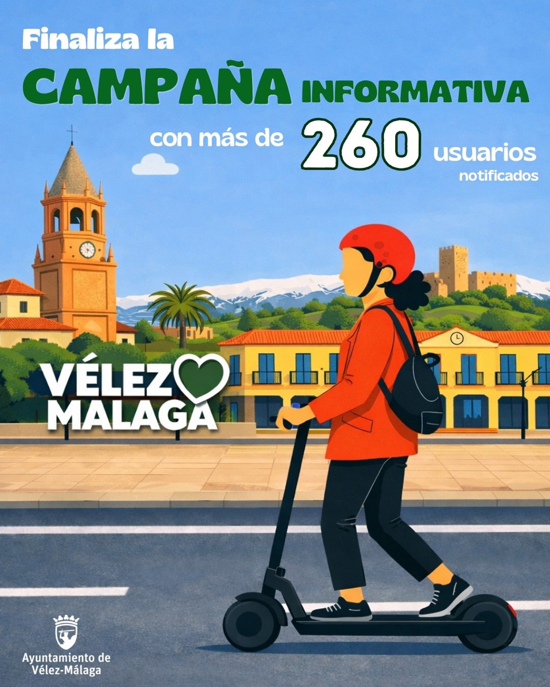Policía Local de Vélez a más de 260 usuarios de VMP en las últimas dos semanas sobre requisitos a cumplir