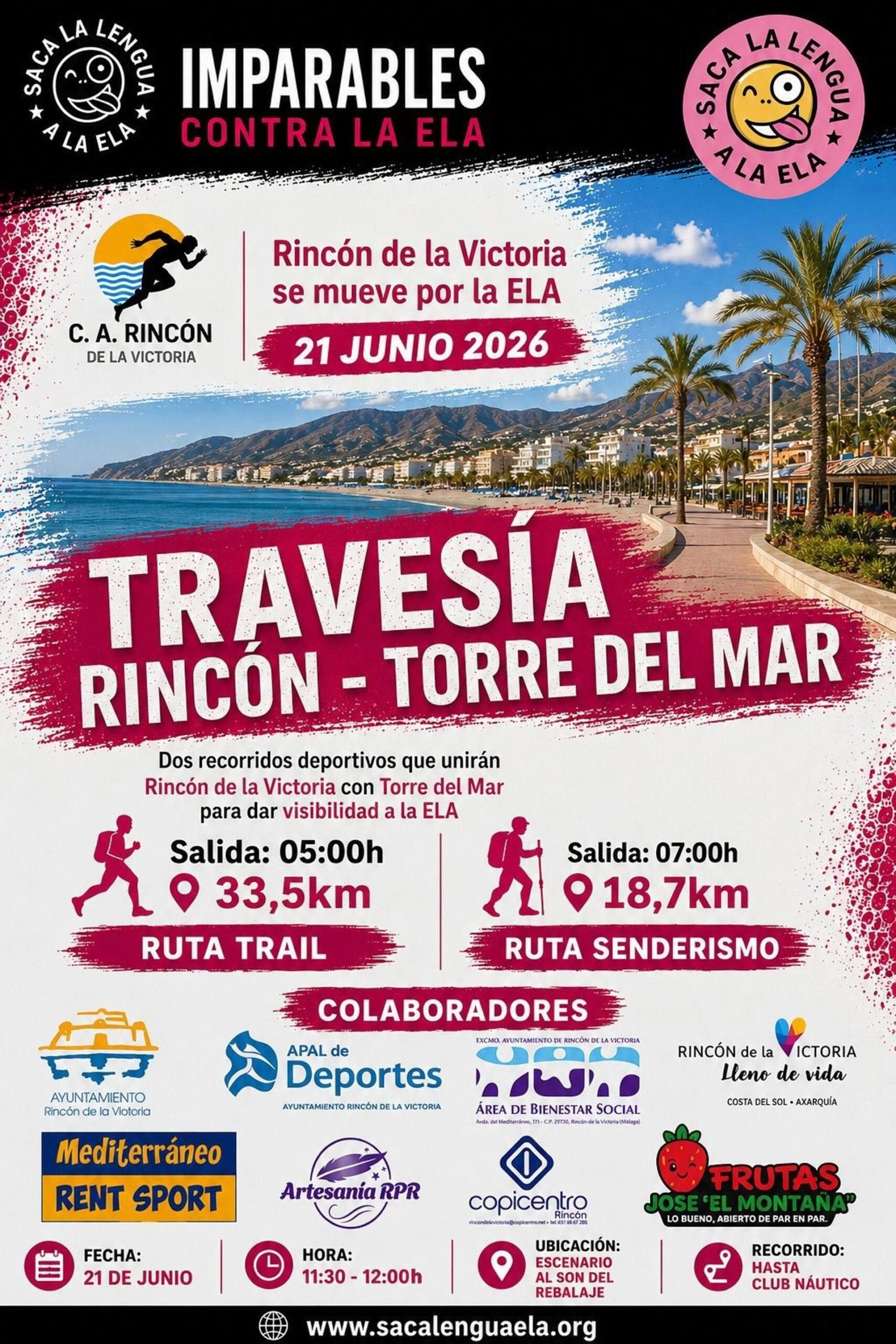 Rincón de la Victoria celebrará el 21 de junio un 'Reto Solidario por la ELA' para visibilizar la enfermedad