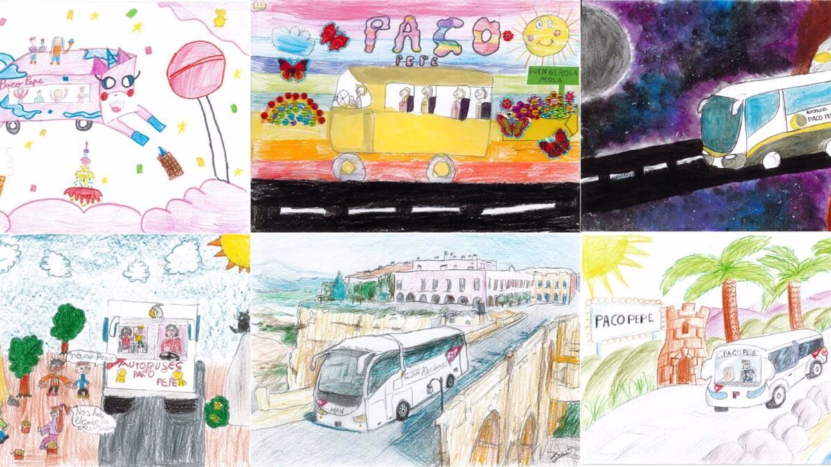 El concurso 'Diviértete en el bus' sobre seguridad vial supera el millar de obras presentadas