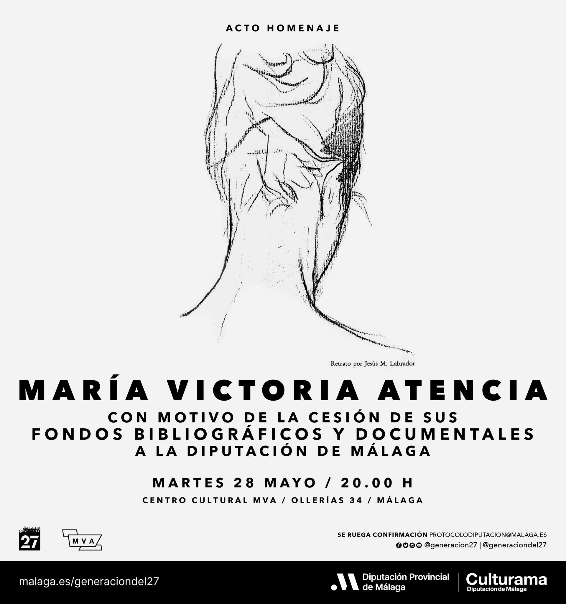 Un homenaje a María Victoria Atencia, entre las actividades culturales de la Diputación para esta semana