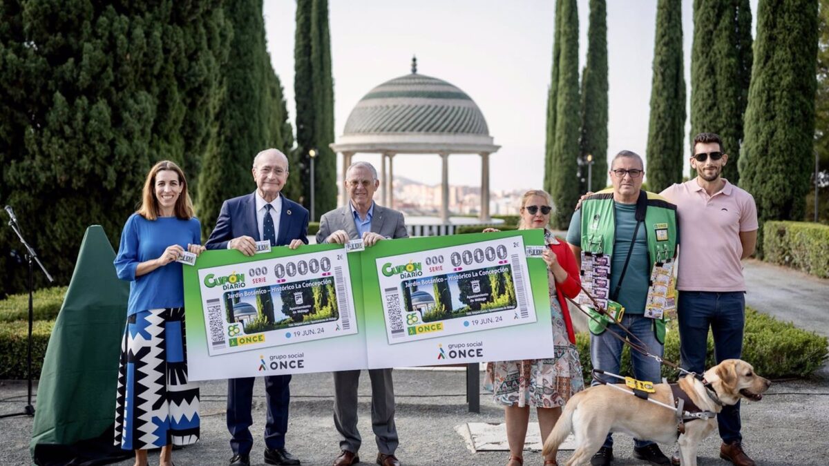 El cupón de la ONCE muestra el Jardín Botánico de Málaga en el sorteo del próximo 19 de junio
