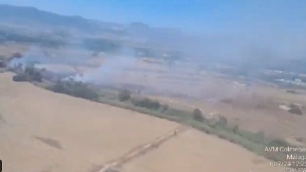 Declarado un incendio forestal en Málaga