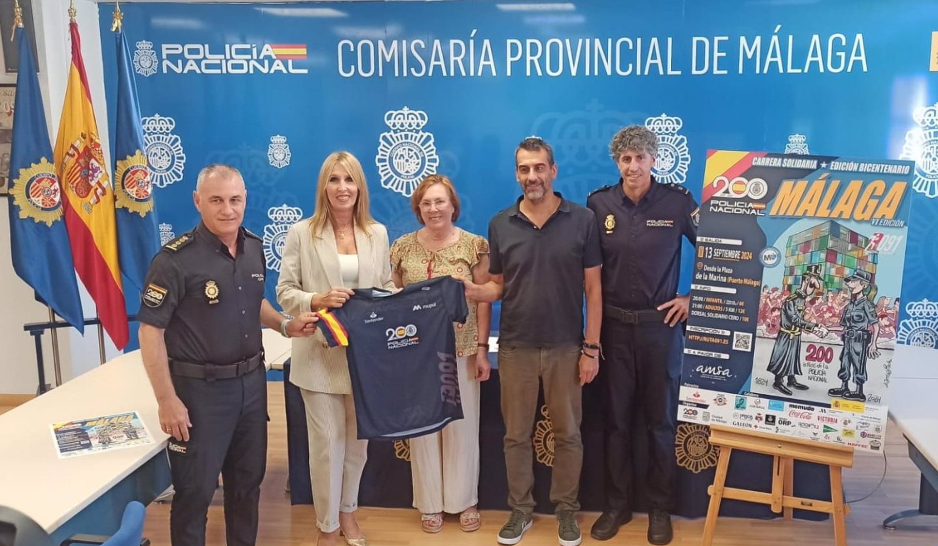 La Comisaría Provincial de Málaga presenta el cartel y video promocional de su carrera solidaria 'Ruta 091'