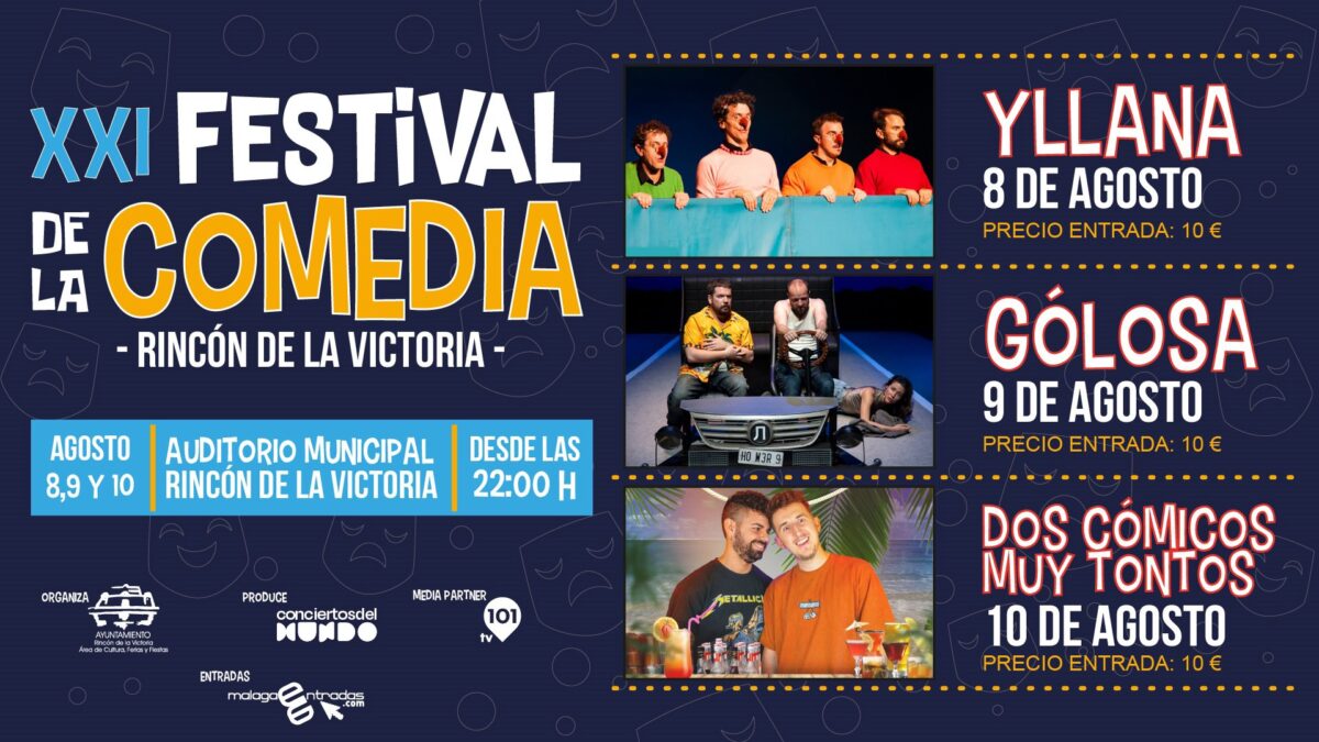 Rincón de la Victoria celebrará su Festival de la Comedia del 8 al 10 de agosto con tres espectáculos