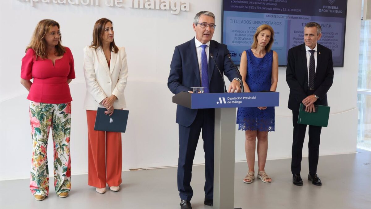 Diputación destina 1,7 millones para facilitar empleo de un centenar de titulados universitarios y de FP