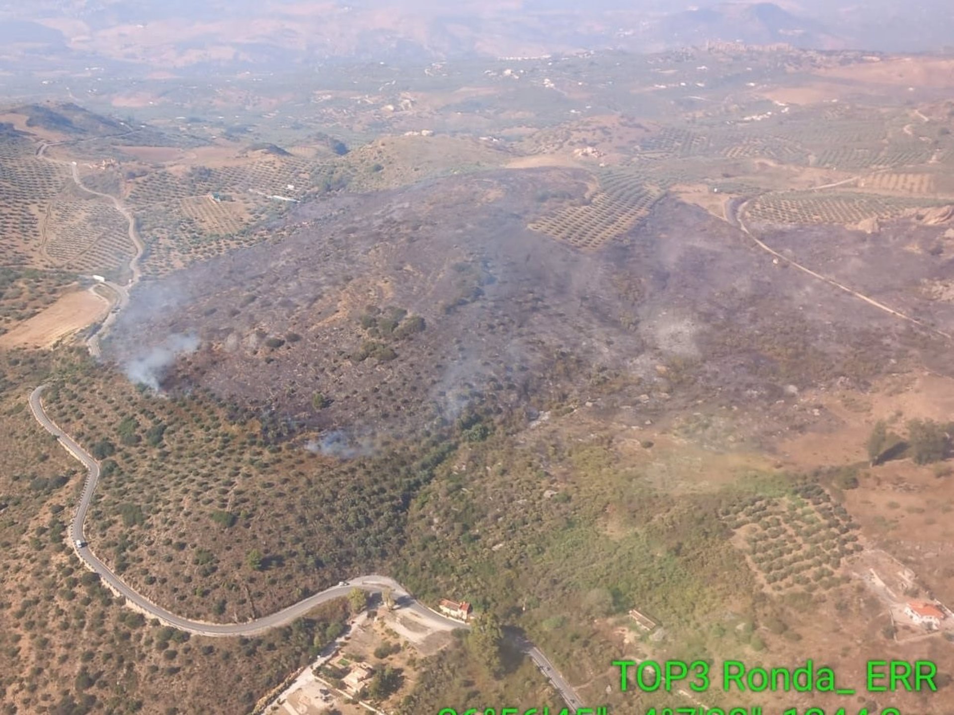 Estabilizado el incendio en un paraje de Alcaucín