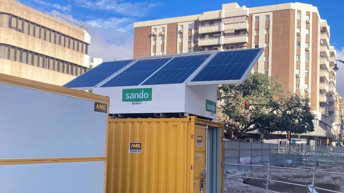 Un "cubo solar" mejora la eficiencia energética en las obras del metro de Málaga