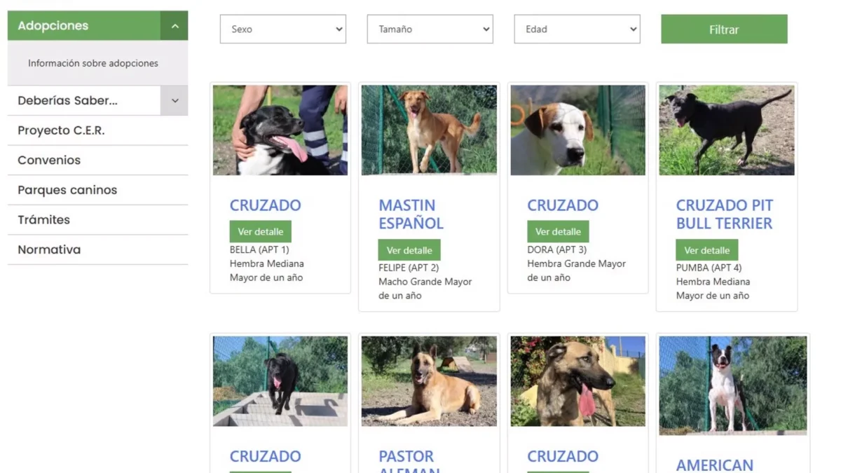 El Ayuntamiento promueve la adopción de animales alojados en el Centro de Protección Animal Municipal