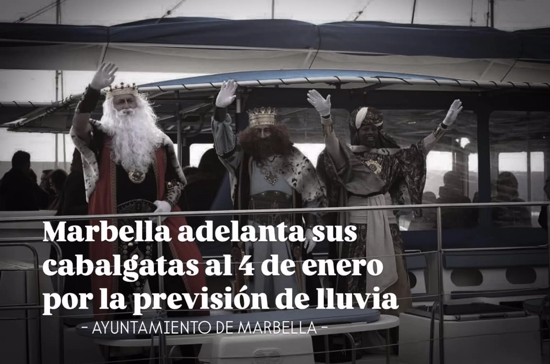 Marbella adelanta la celebración de la cabalgata de Reyes Magos al sábado 4 por la previsión de lluvias