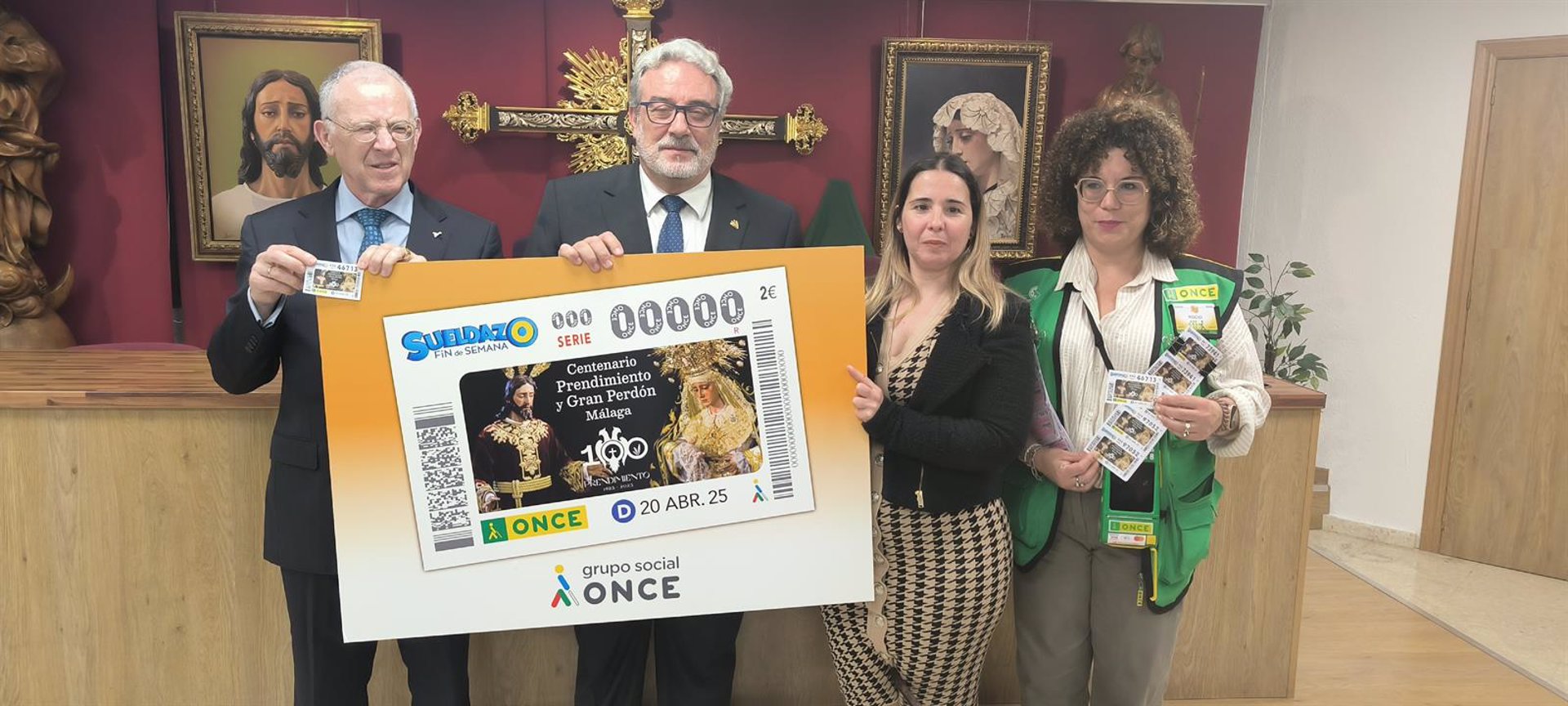 La ONCE lleva a toda España la Hermandad del Prendimiento en su Centenario