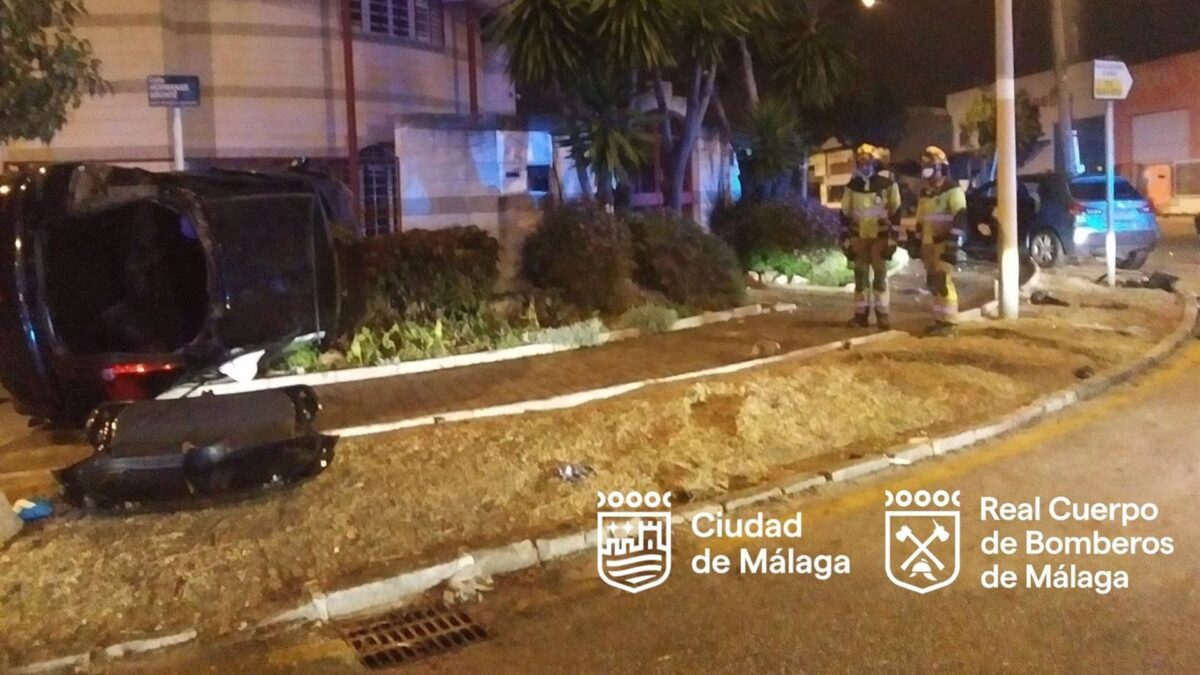 Tres heridos en dos accidentes de tráfico en Málaga capital