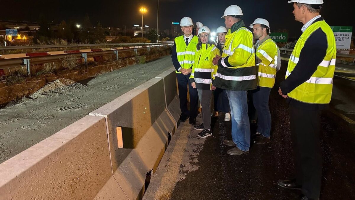 Las obras del carril BUS-VAO de acceso a Málaga llegan a su ecuador