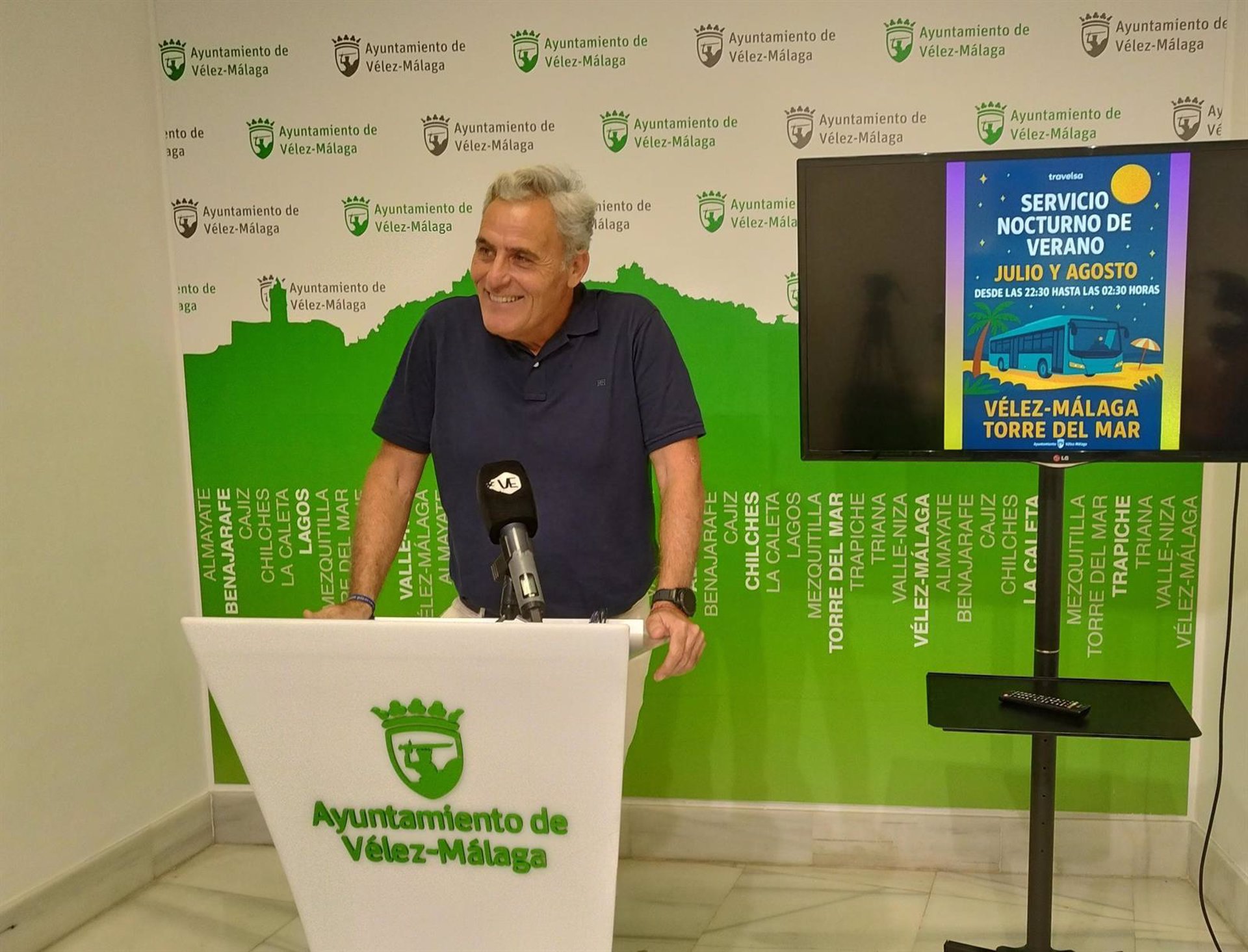 El servicio de autobuses nocturnos de verano en Vélez arranca el 1 de julio con traslados hasta las 2.30 horas