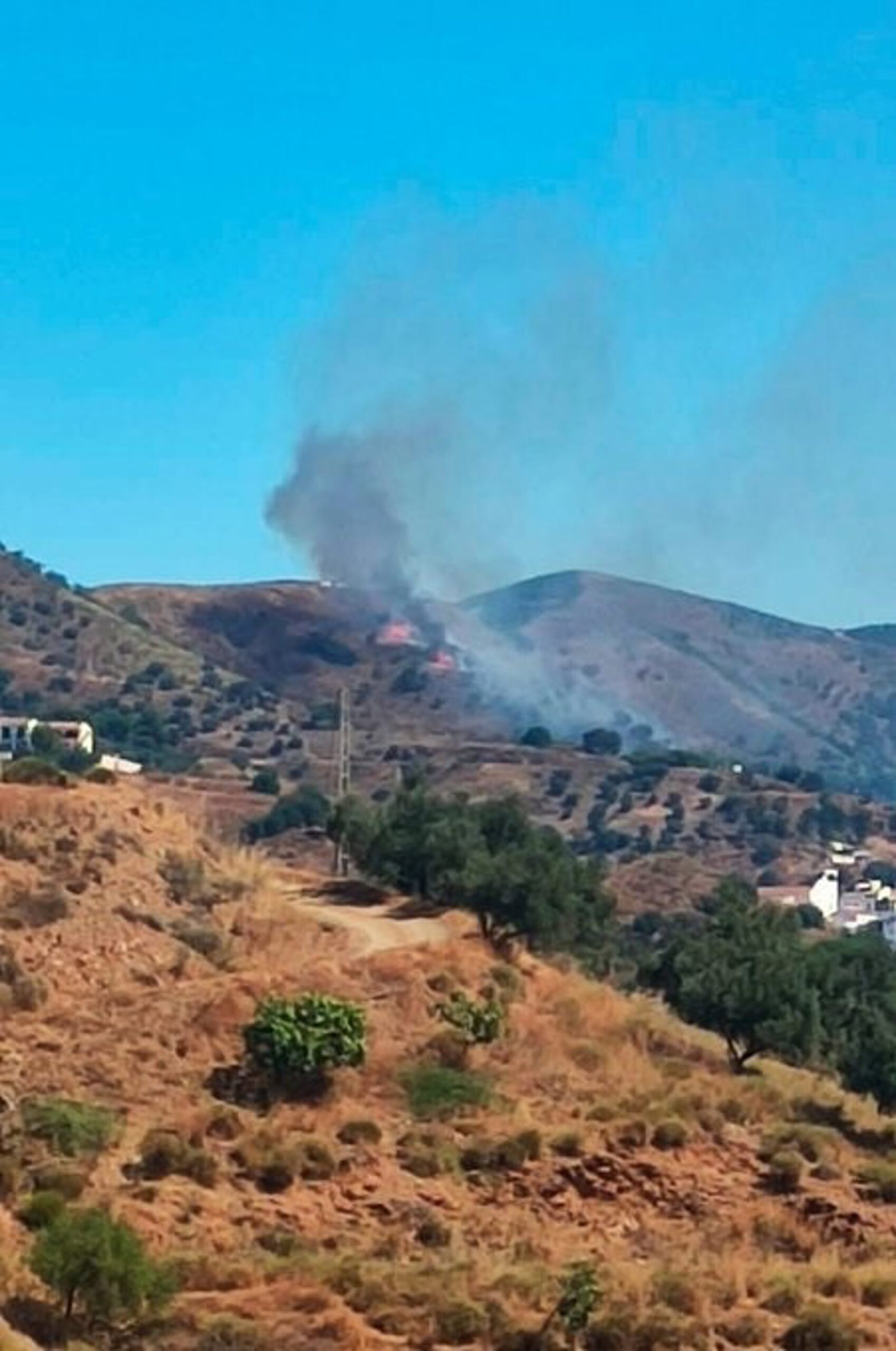 Declarado un incendios forestal en Moclinejo