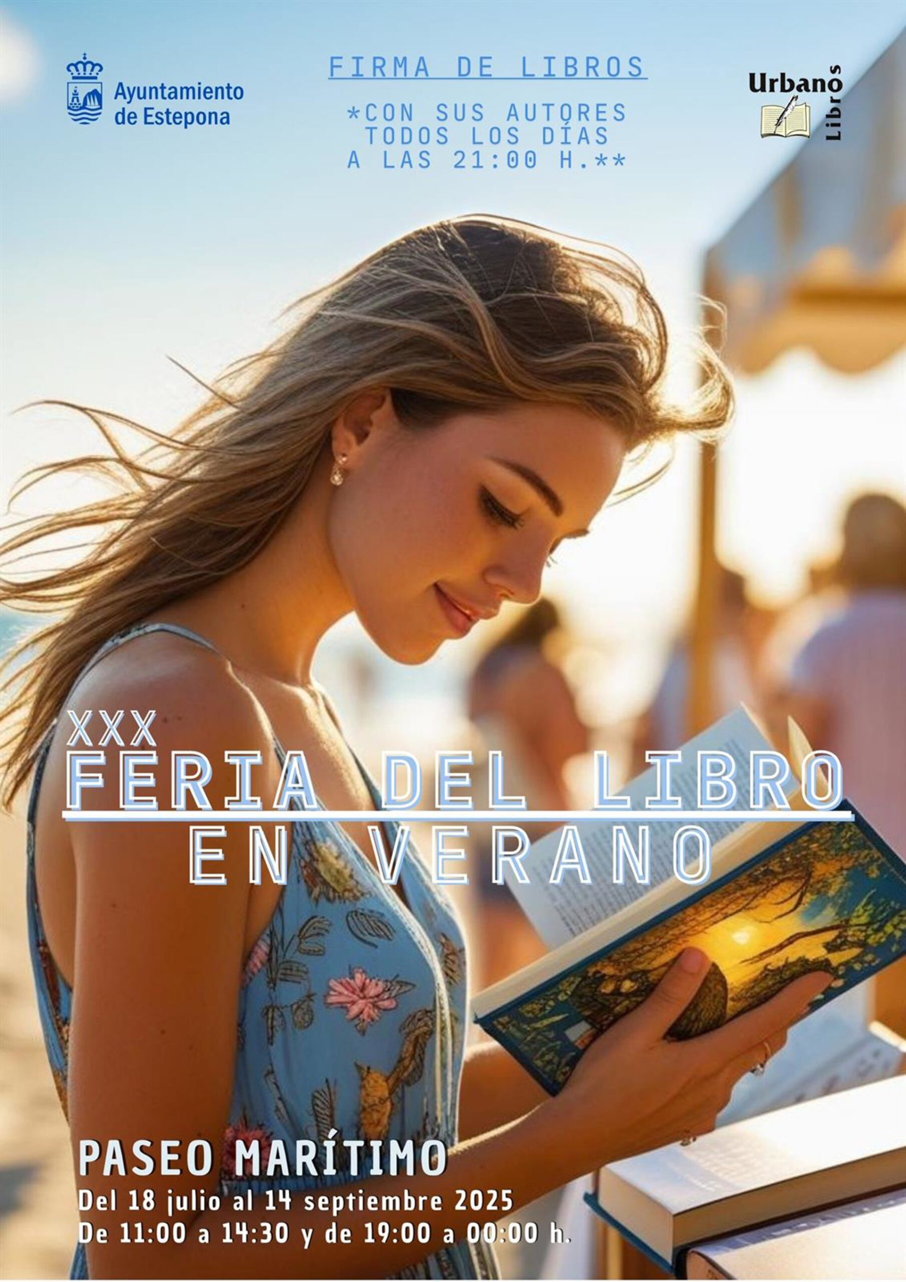 La Feria del Libro en Verano de Estepona comenzará el 18 de julio con firmas diarias de autores locales