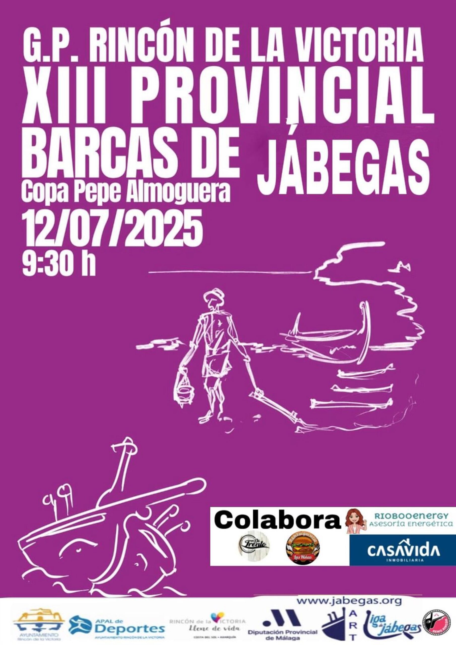 Rincón de la Victoria acogerá la prueba de la XIII Liga Provincial de Barcas de Jábegas, Copa Pepe Almoguera