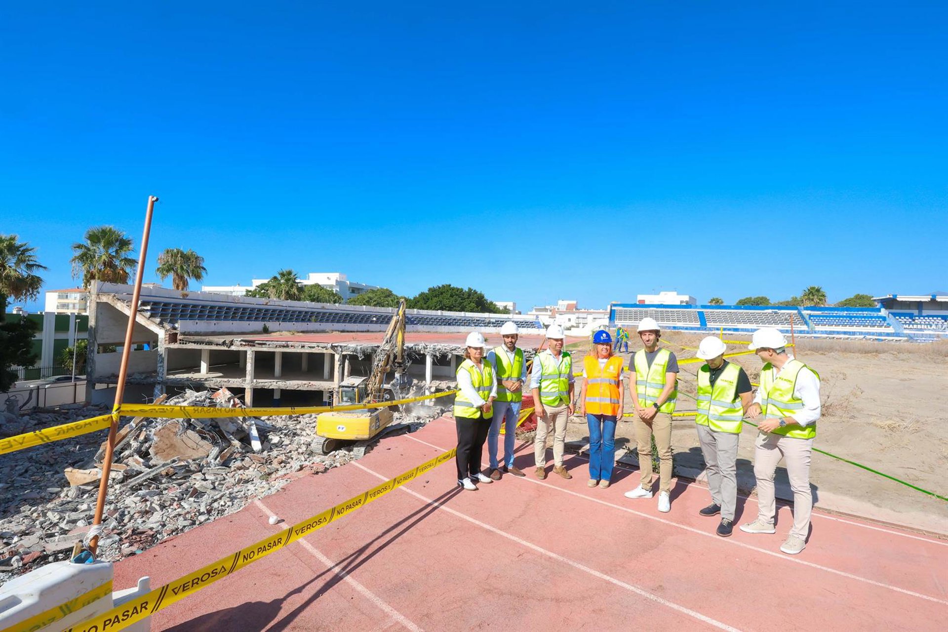 Arrancan los trabajos de demolición del estadio municipal Antonio Lorenzo Cuevas de Marbella