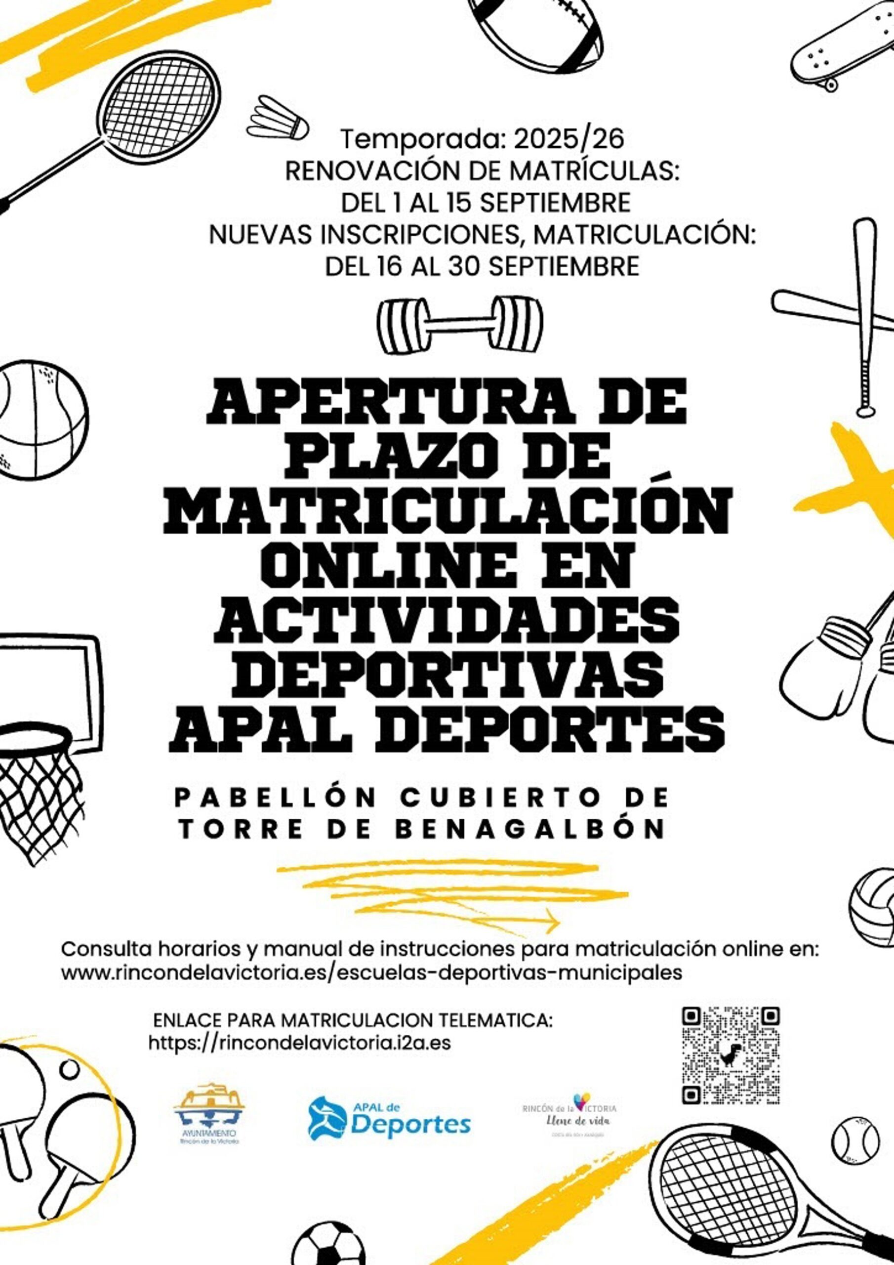 Rincón de la Victoria abre plazo de matriculación para las escuelas deportivas municipales