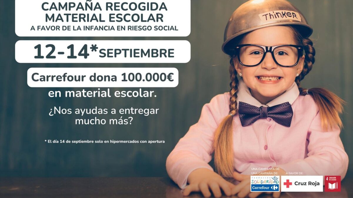 Carrefour y Cruz Roja se unen a favor de una vuelta al cole solidaria para la infancia en riesgo social
