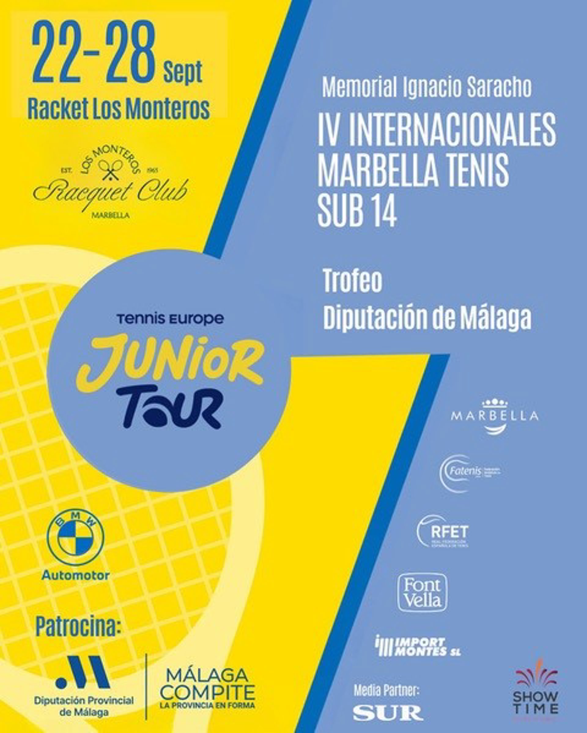 El Internacional Marbella Tenis Sub-14 Trofeo Diputación de Málaga reúne a 275 jóvenes tenistas de 38 países