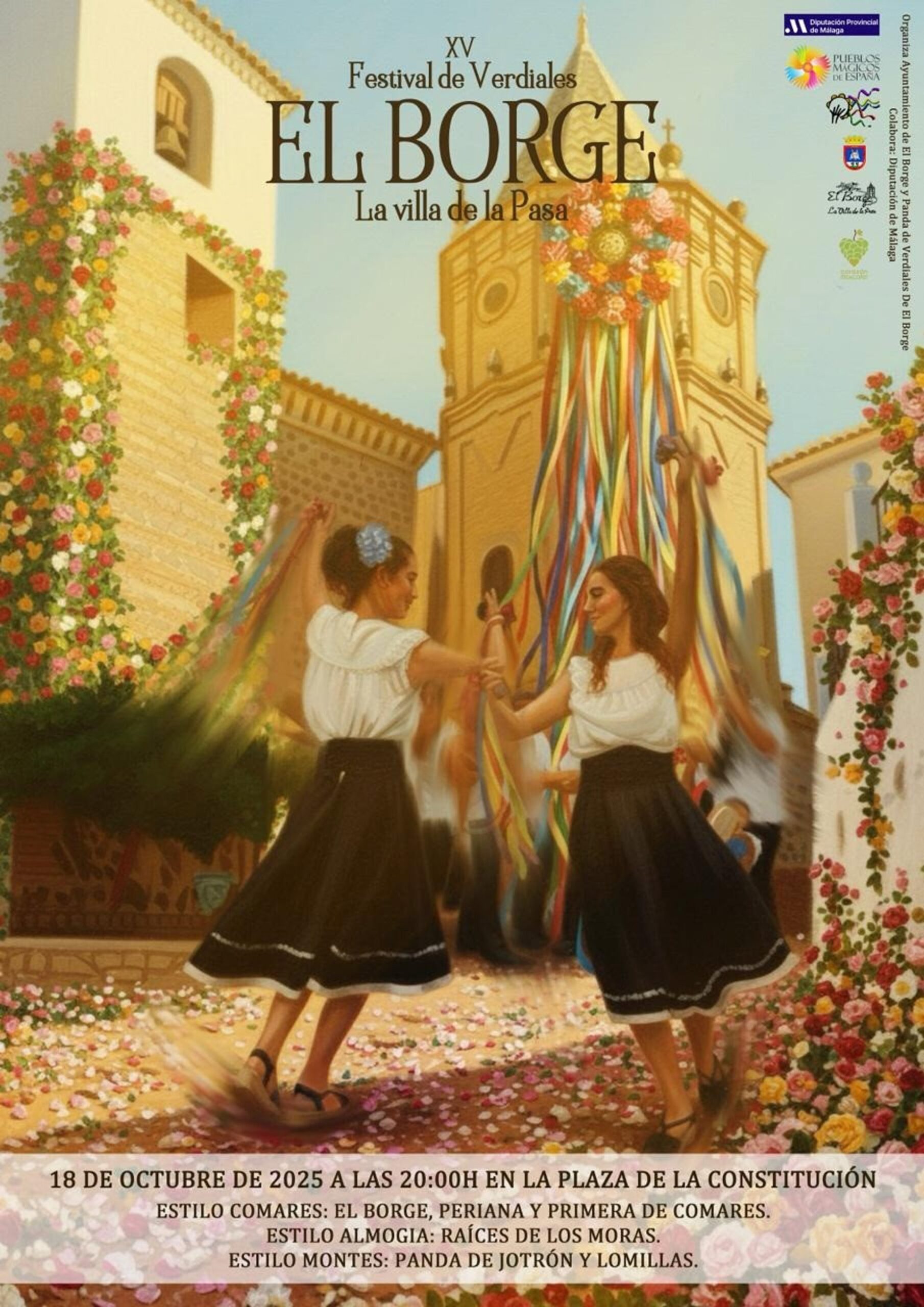 Cinco pandas participarán este sábado en la XV edición del Festival de Verdiales El Borge 'La Villa de la Pasa'