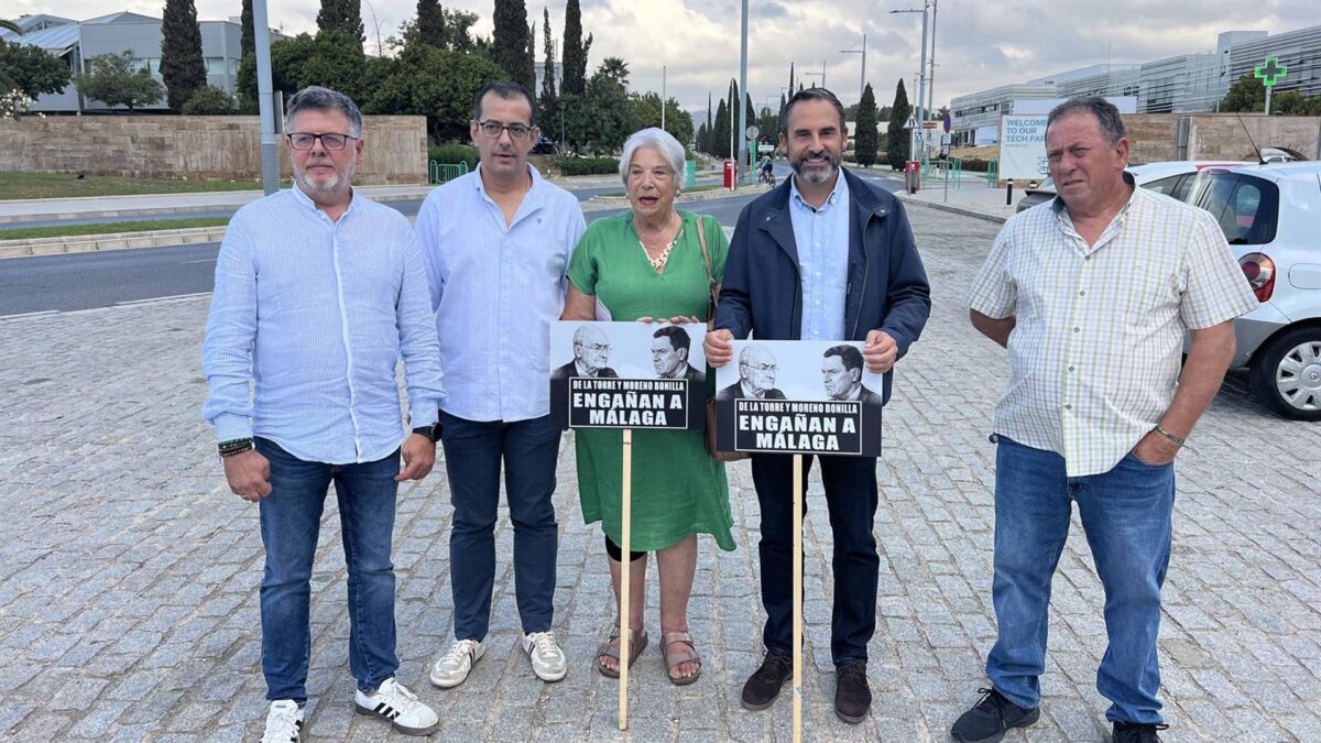 El PSOE critica que "el metro al PTA se ha convertido en el gran engaño de Moreno y De la Torre"