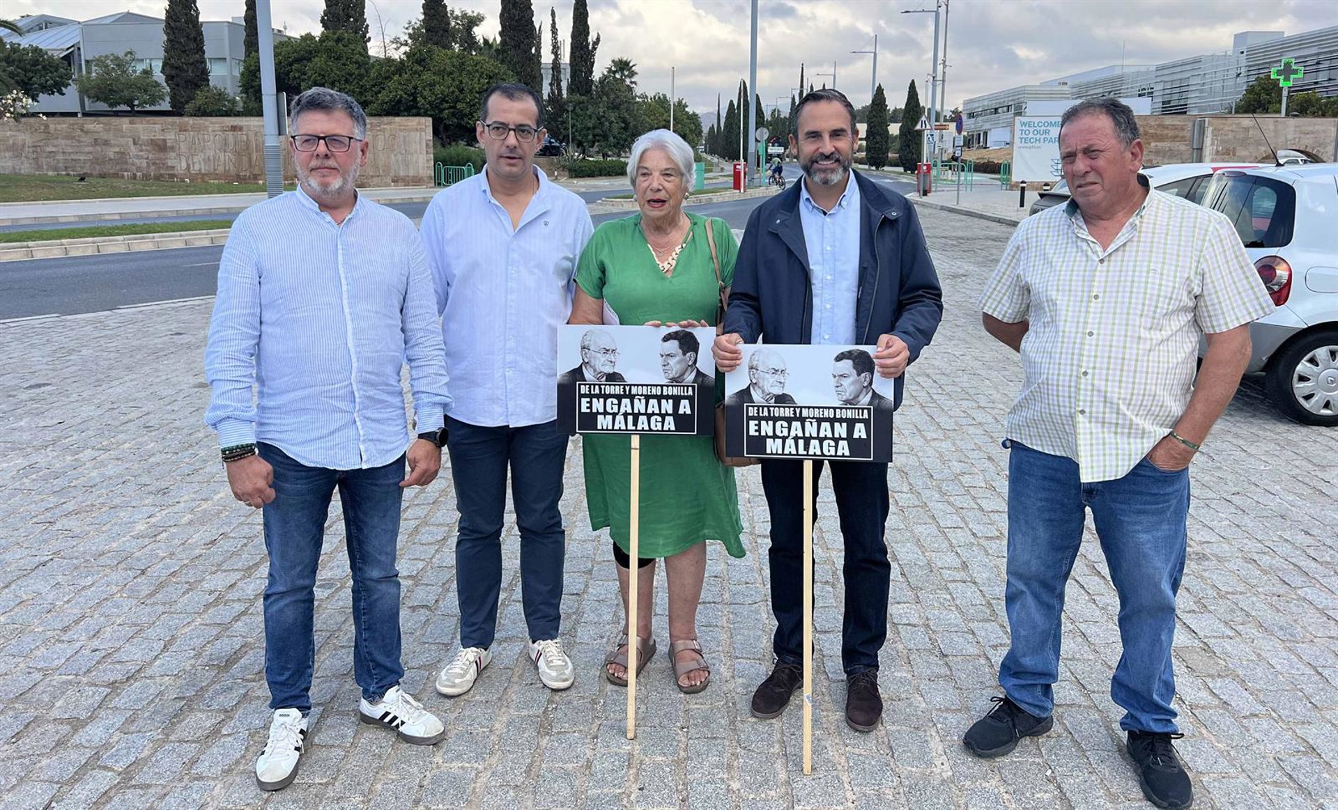 El PSOE critica que "el metro al PTA se ha convertido en el gran engaño de Moreno y De la Torre"
