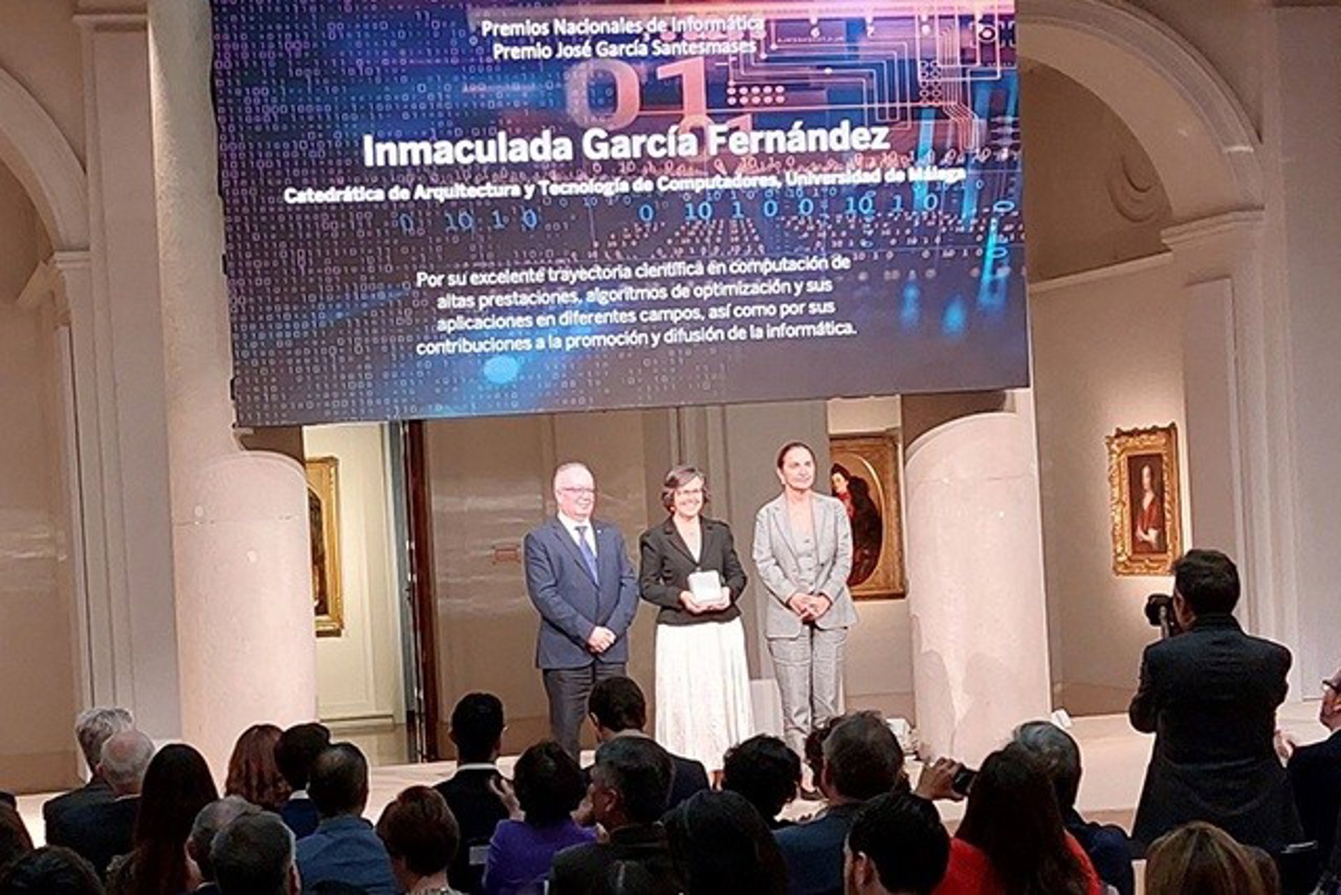 La catedrática de UMA Inmaculada García, Premio de la Sociedad Científica Informática de España-Fundación BBVA