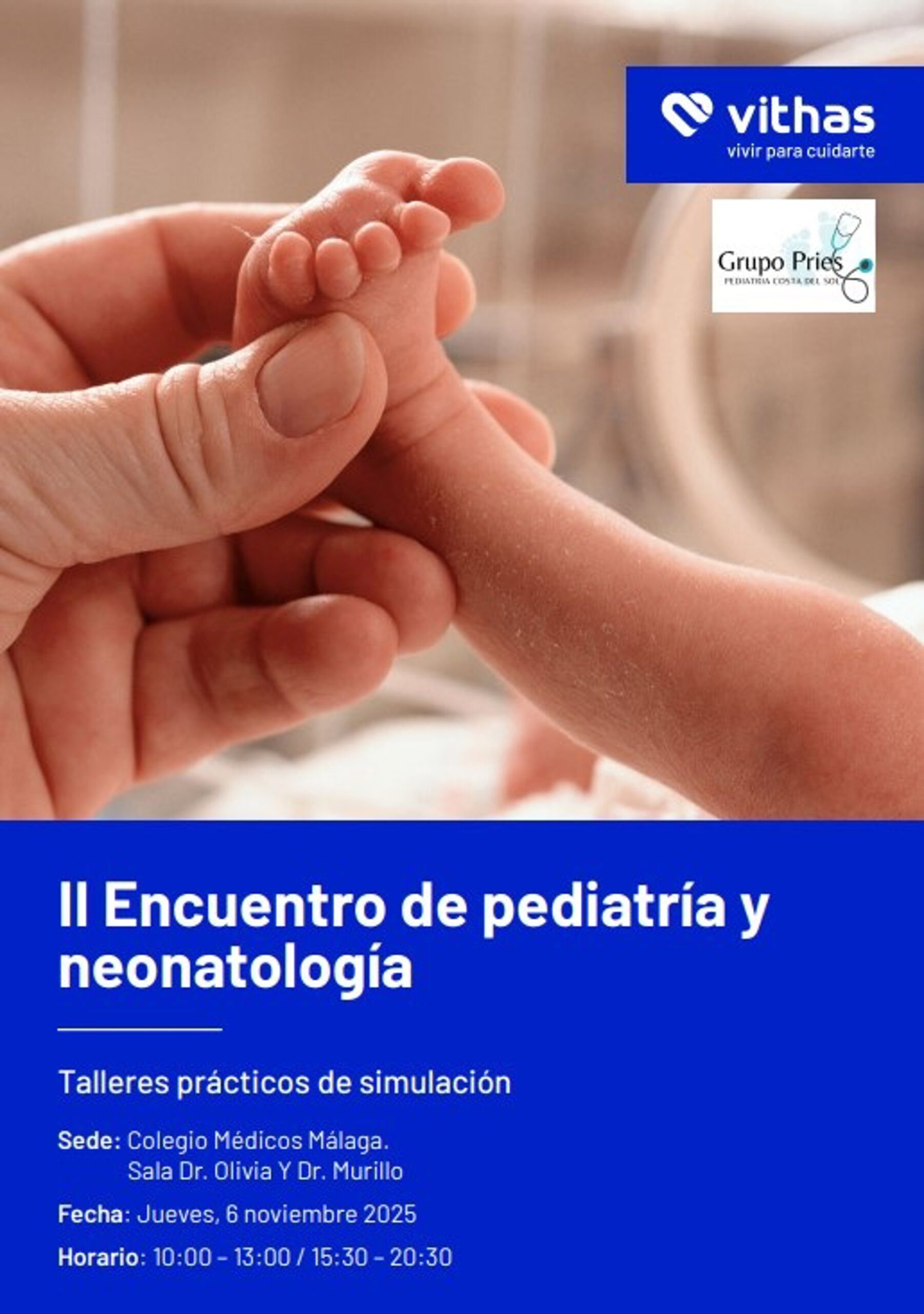 Vithas y el Grupo Pries celebran el II Encuentro de Pediatría y Neonatología en Málaga