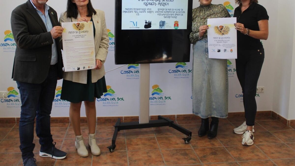 Alcaucín celebra la Fiesta de la Castaña con 400 kilos de este fruto, batatas asadas, mantecados y anís