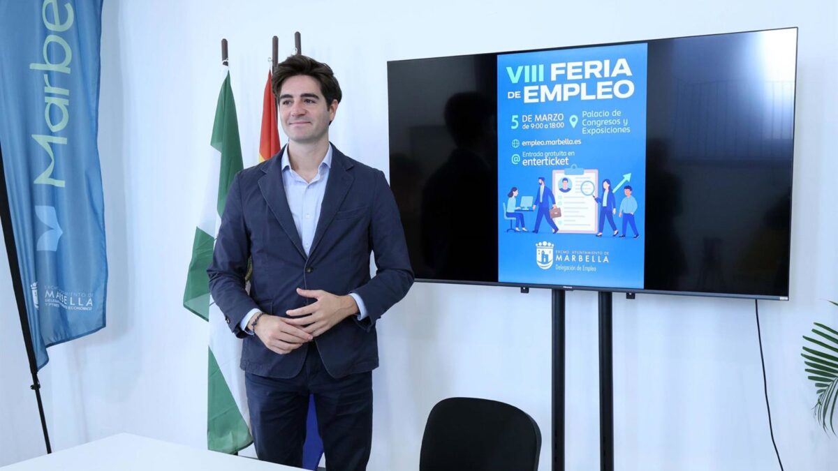 Marbella busca superar los 5.000 visitantes y 2.000 ofertas laborales en VII Feria de Empleo, en marzo de 2026