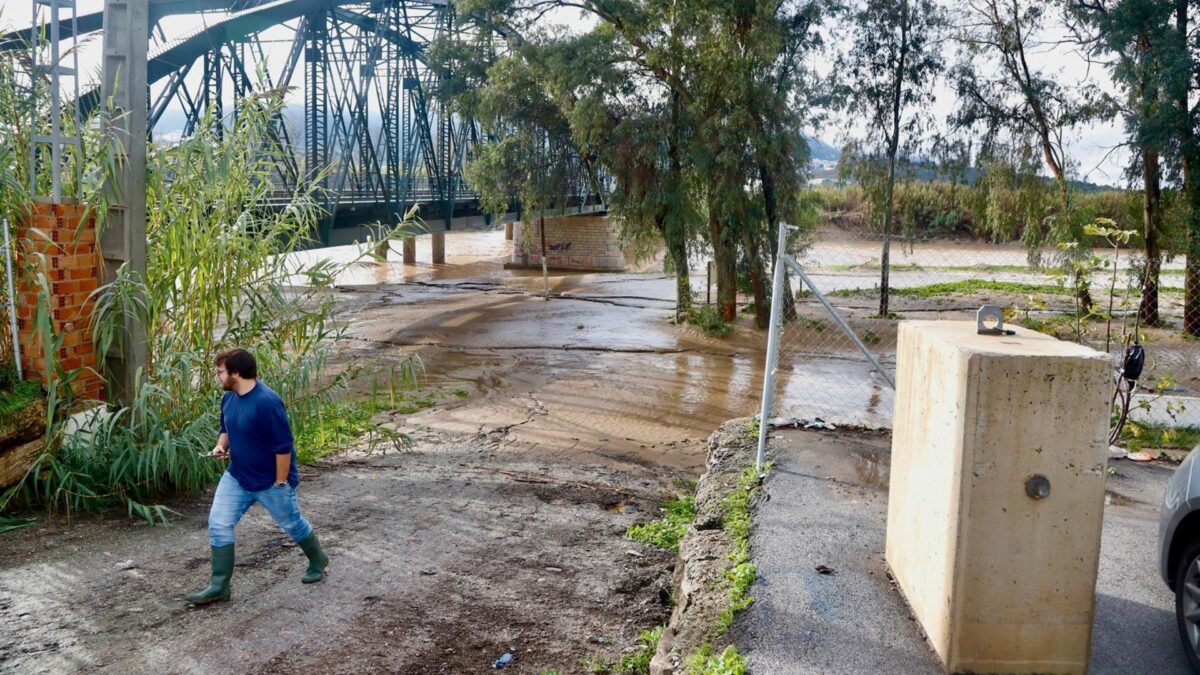 Río Guadalhorce alcanza máximo histórico y Valle del Guadalhorce y Costa del Sol, puntos donde más ha llovido