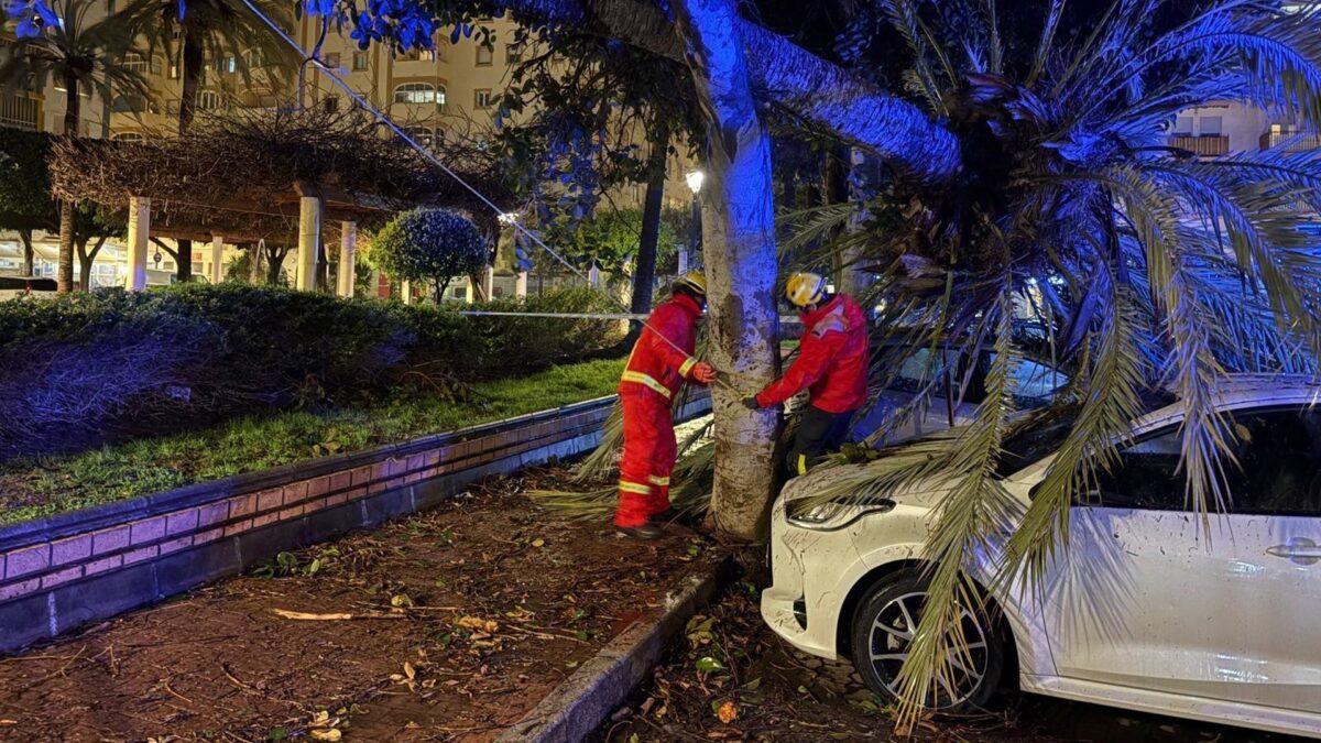 Fuengirola atiende más de una decena incidencias producidas por el paso de la borrasca Leonardo