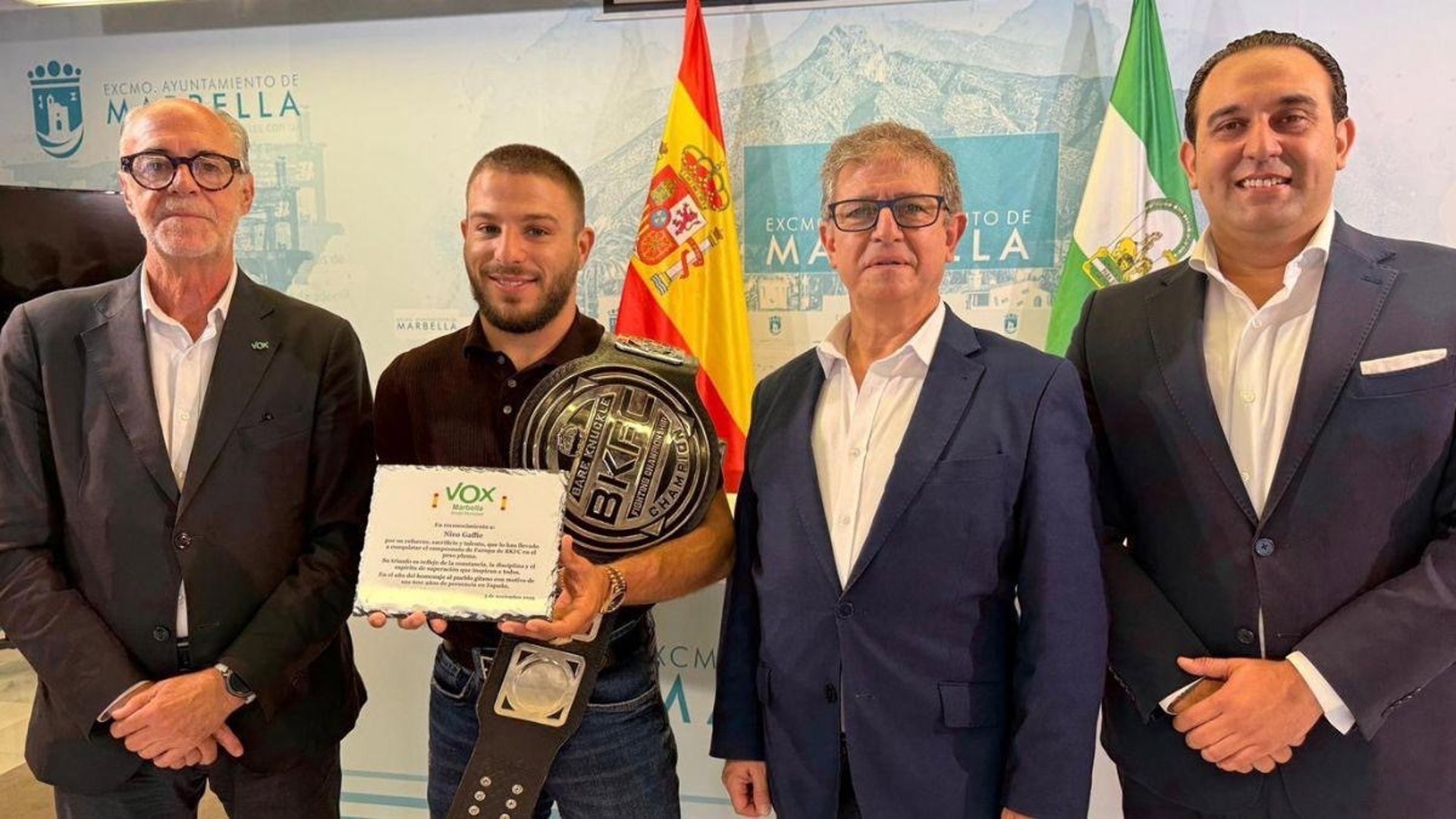Vox propone al luchador Nico Gaffie como Ciudadano Honorario de Marbella