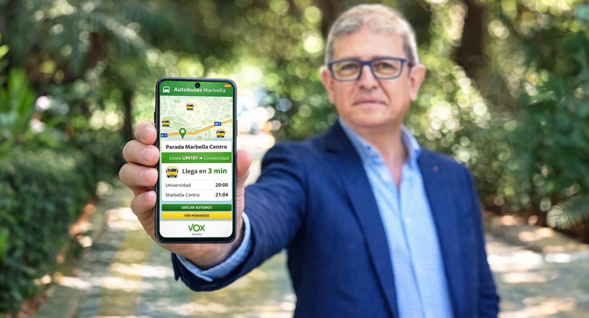 Vox propone en Marbella implantar una APP para localizar autobuses escolares y universitarios