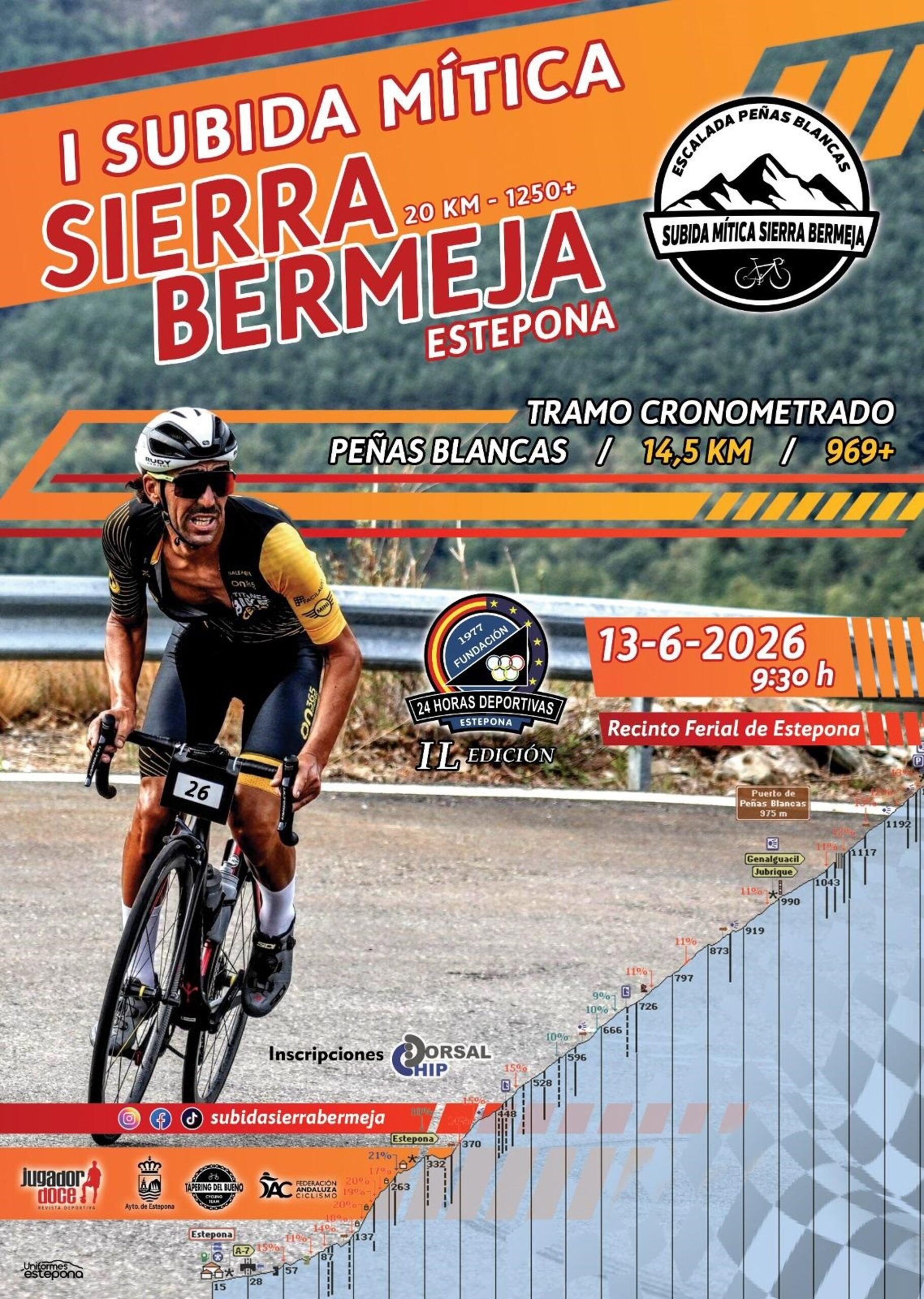 Estepona celebrará la Subida Mítica Sierra Bermeja, competición oficial de ciclismo que se celebrará en junio