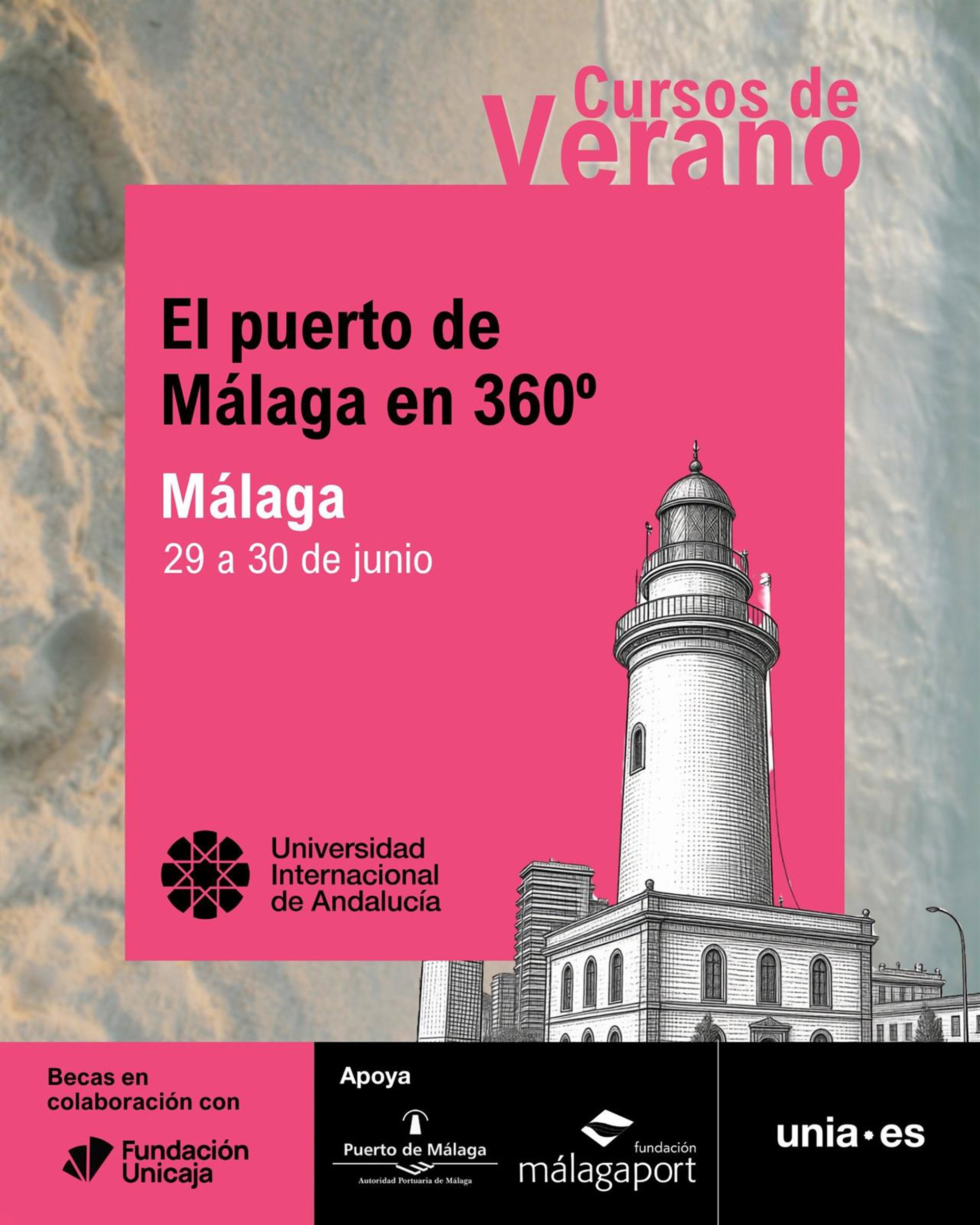 La formación 'El Puerto de Málaga en 360º'se impartirá como nuevo curso de verano en la UNIA