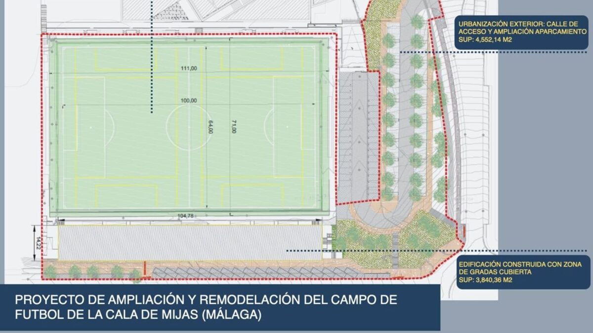 Mijas abre el plazo de presentación de ofertas para el proyecto de remodelación del campo de fútbol de La Cala