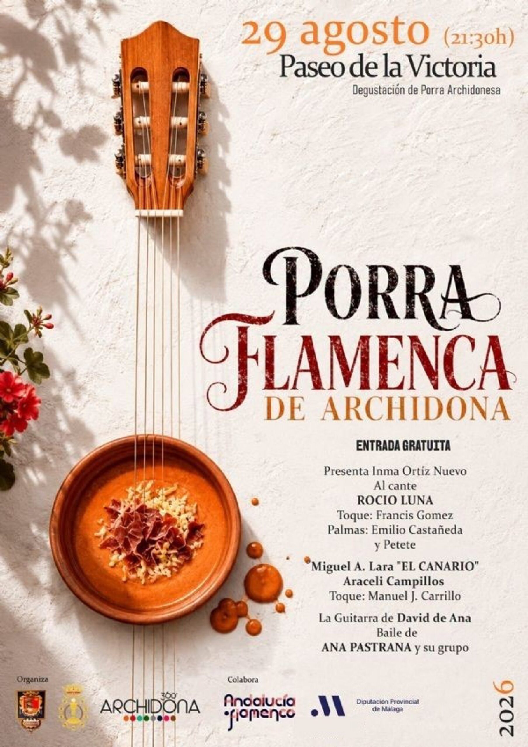 Archidona recupera el festival Porra Flamenca con actuaciones de Rocío Luna, 'El Canario' y Araceli Campillos
