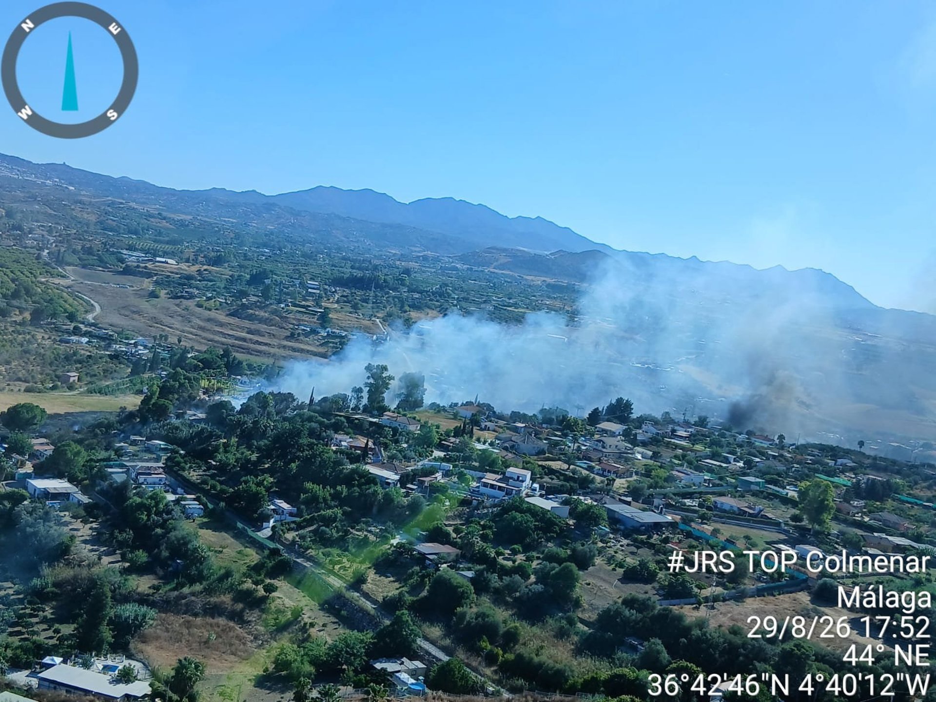 Controlado el incendio forestal declarado en un paraje de Cártama