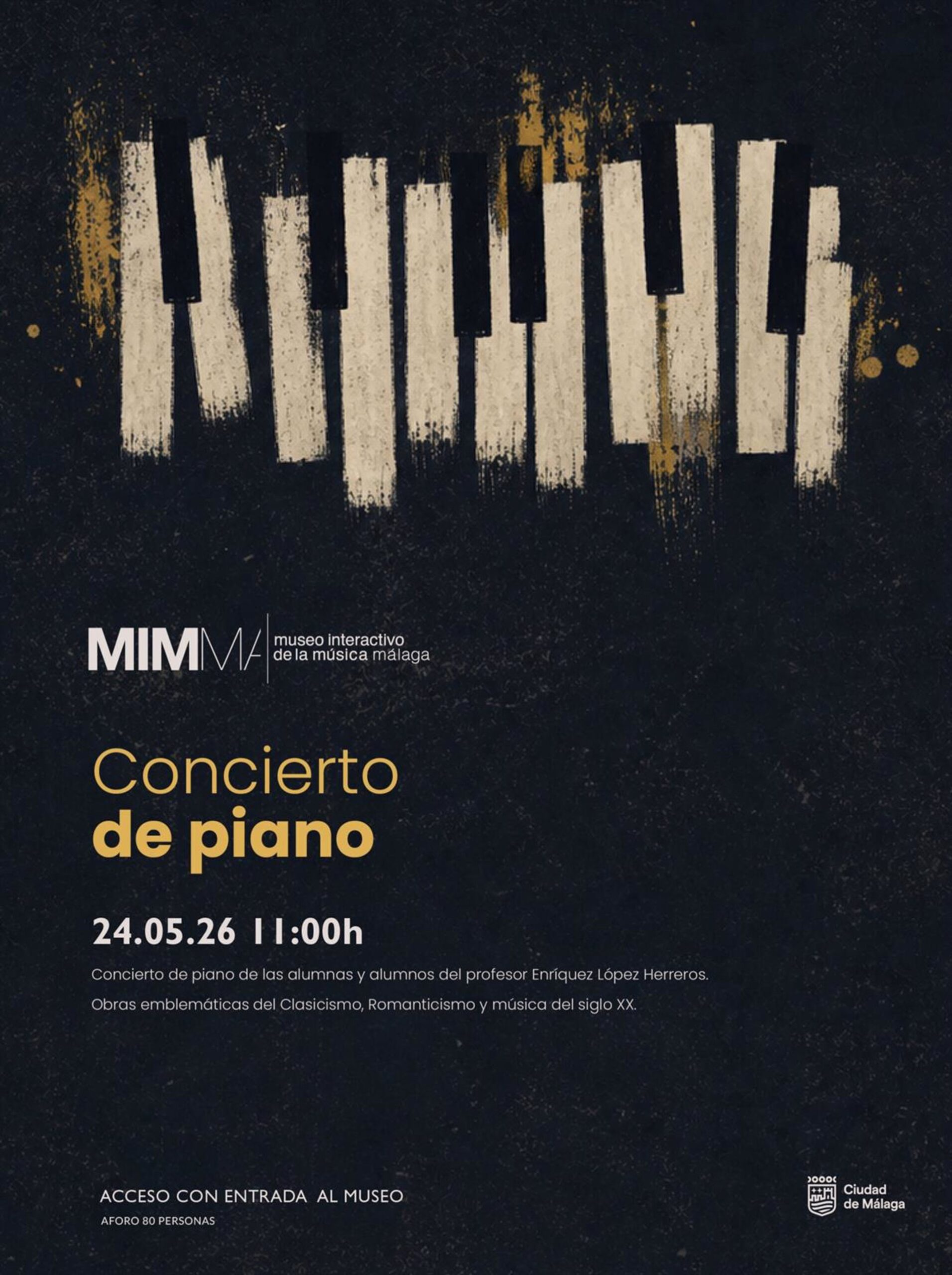 El Mimma acoge el concierto de graduación de la clase de piano del Conservatorio Superior de Música de Málaga