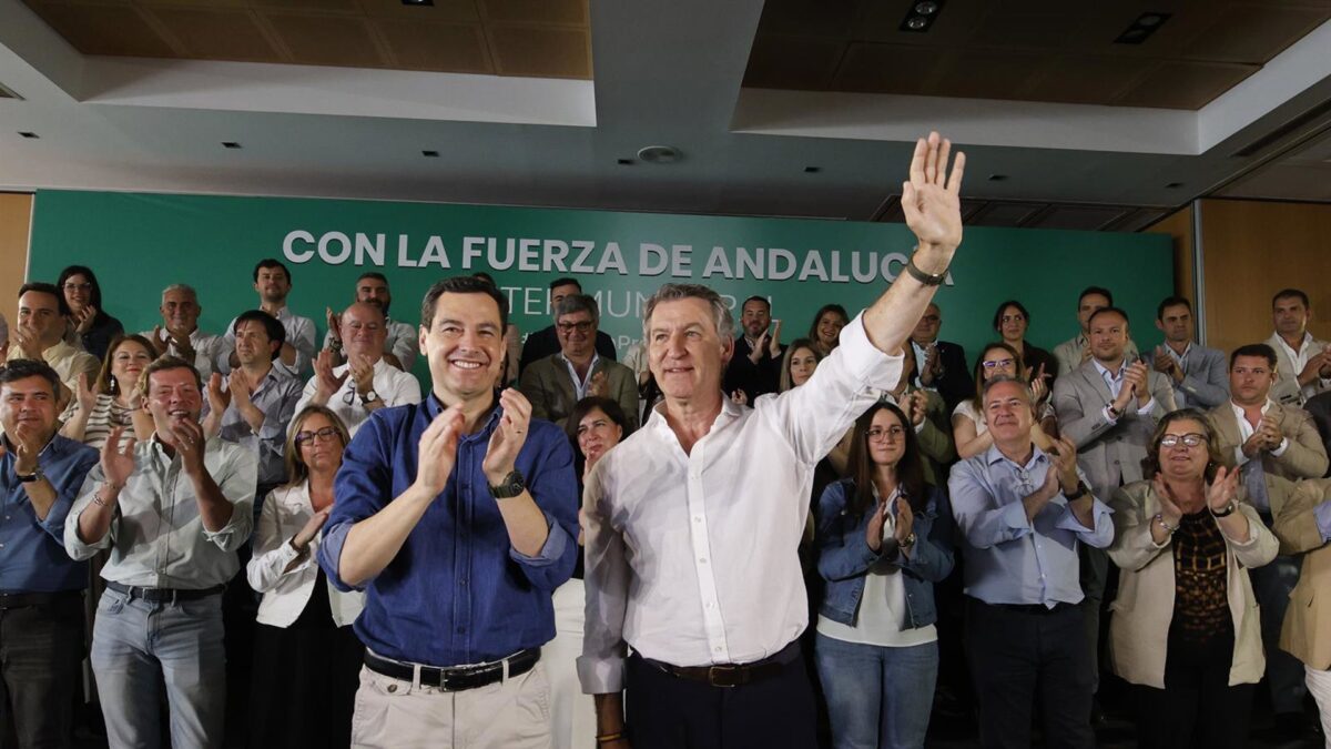 Moreno coincidirá por primera vez con Feijóo en campaña en un mitin en Málaga el domingo 10