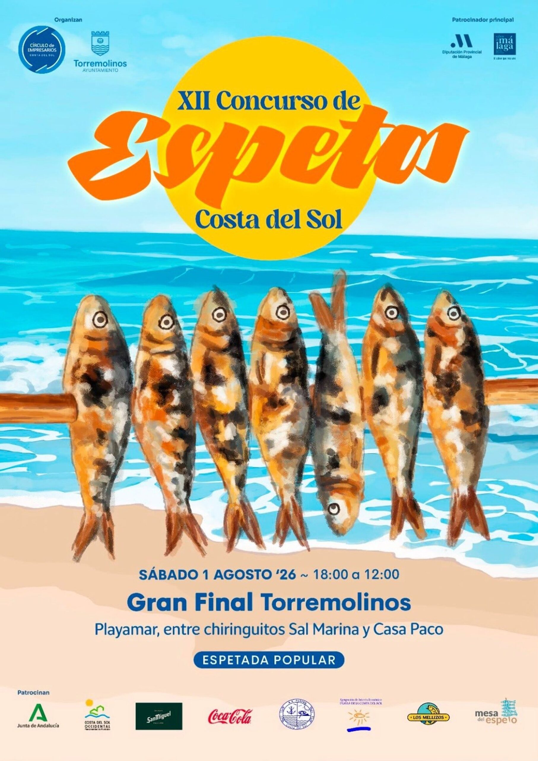 Torremolinos reunirá a los mejores espeteros en el XII Concurso de Espetos Costa del Sol